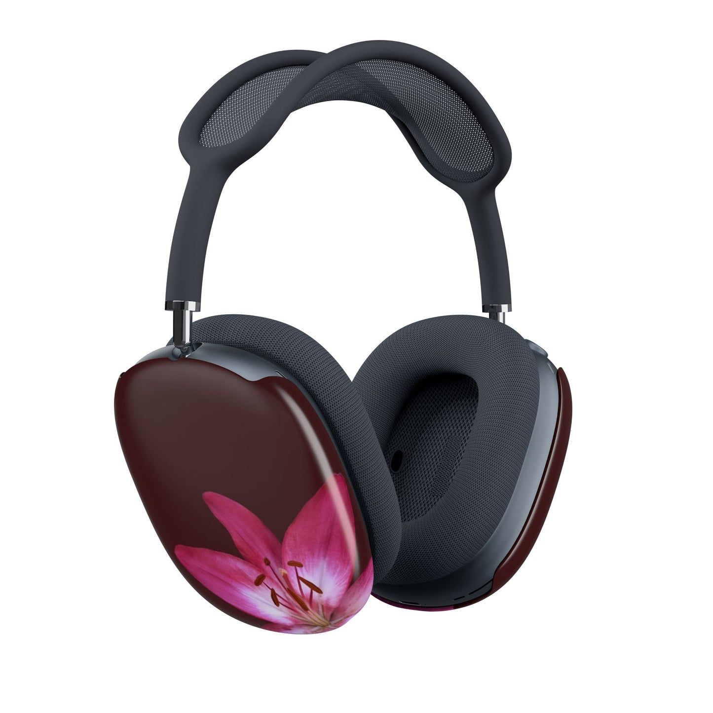 Burgundy Floral Lily — AirPod Max Case