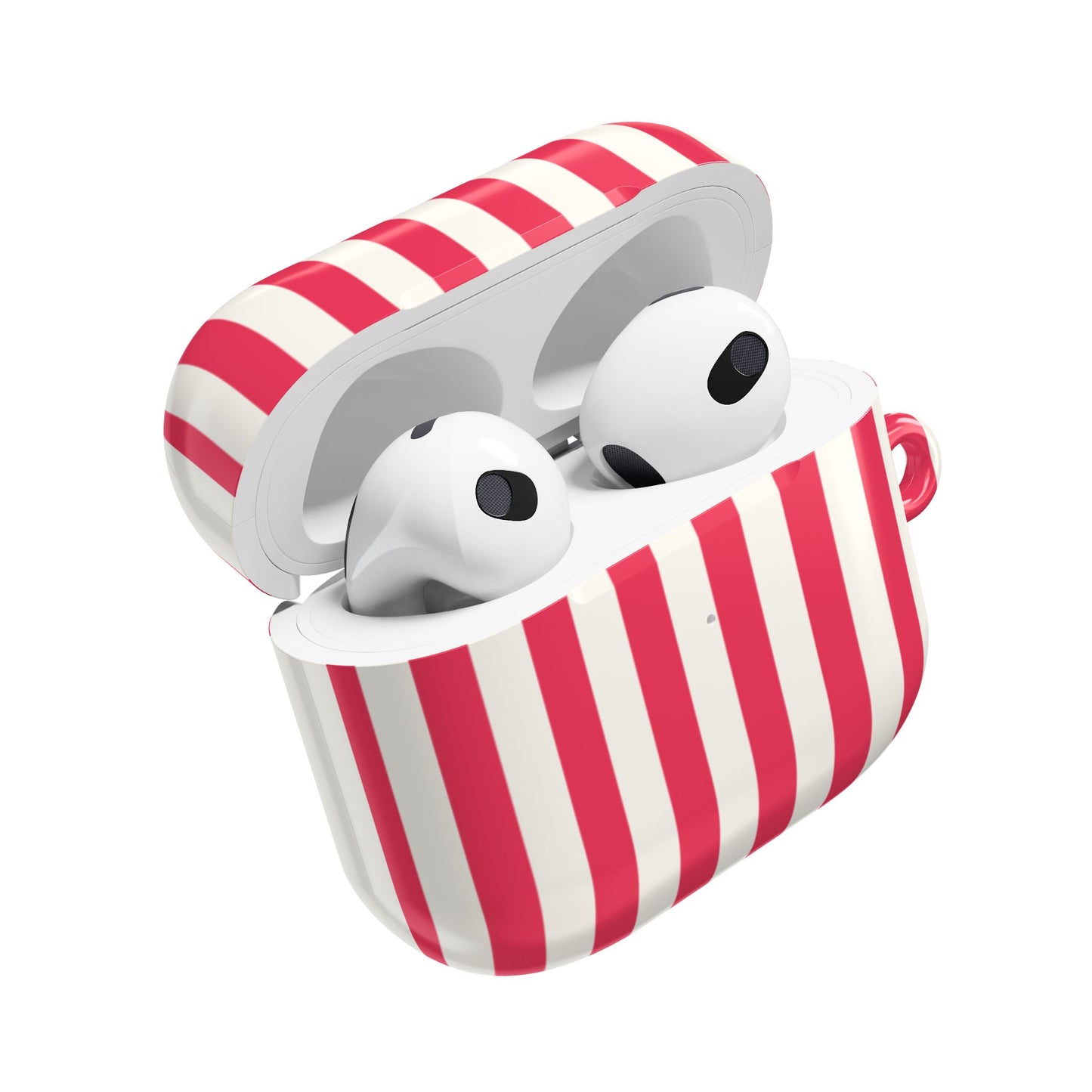 Red and White Stripe AirPod Case | Stripe Protective Cover