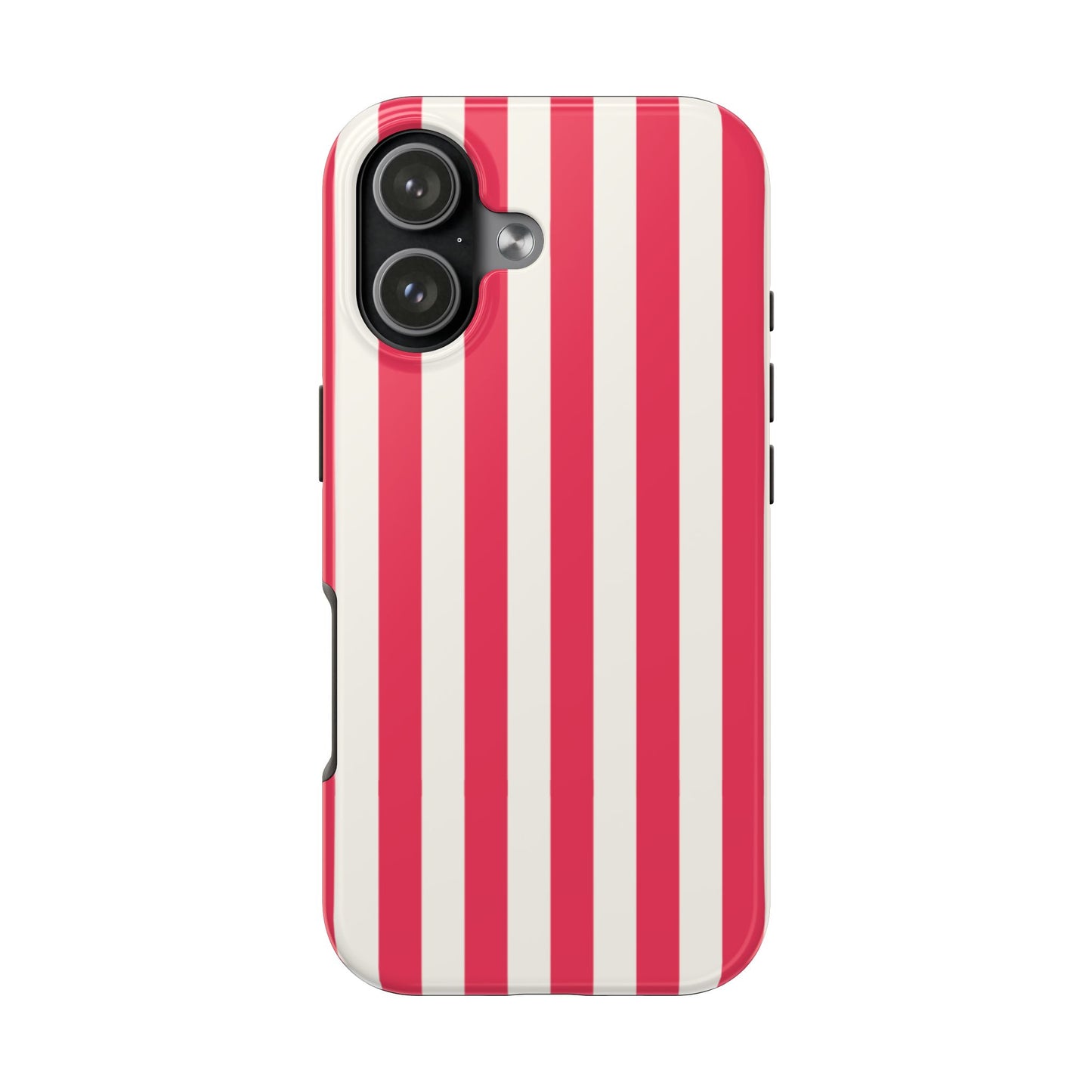 Red Strips — Red & White Vertical Stripe Tough Phone Case