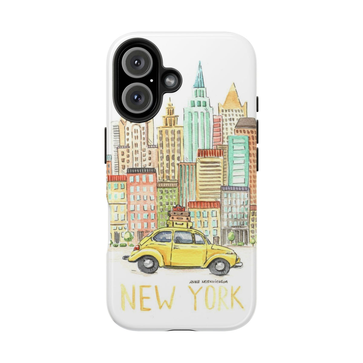 New York – New York Watercolor Skyline Tough Phone Case