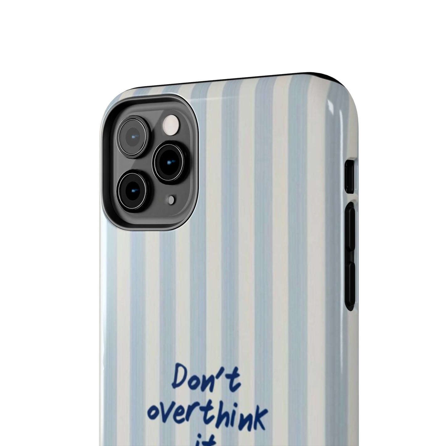 Snoopy "Don't Overthink It" Tough Phone Case — Striped Protective Cover