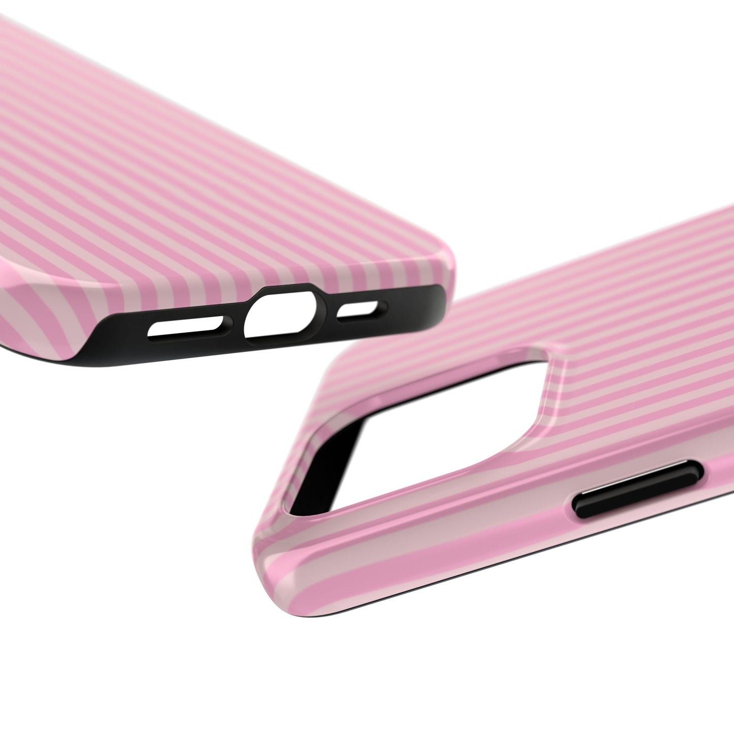 Pretty In Pink  – Pink Vertical Stripe Tough Phone Case