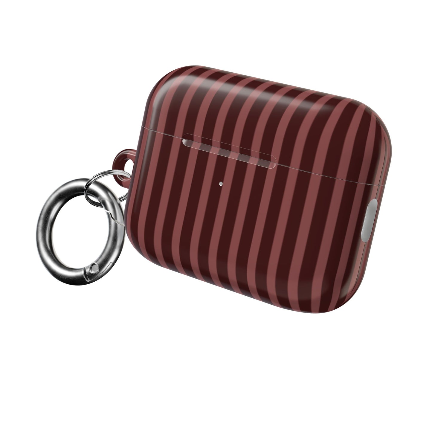 Striped Double Burgundy  —  AirPod Case