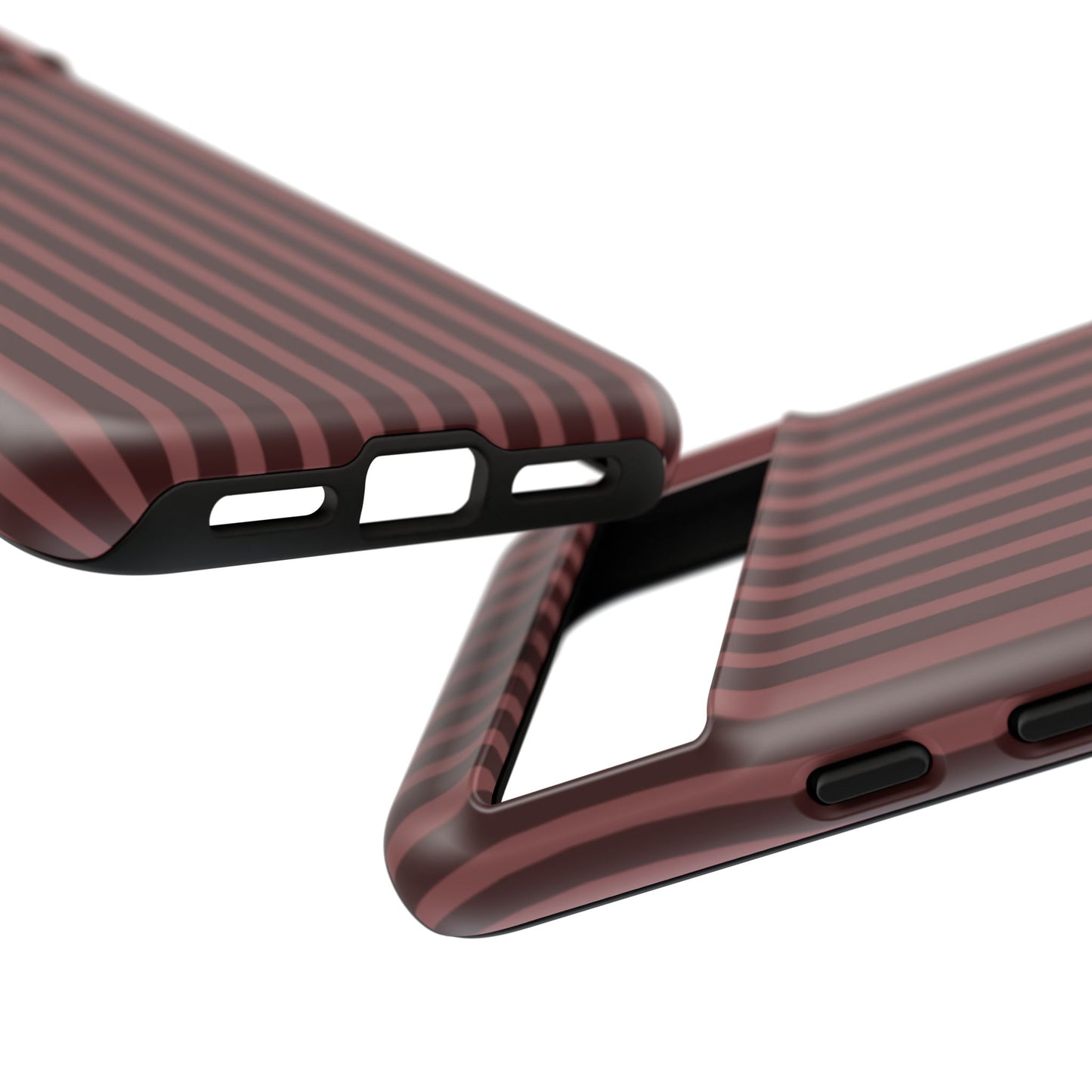 Striped Double Burgundy  — Tough Phone Case
