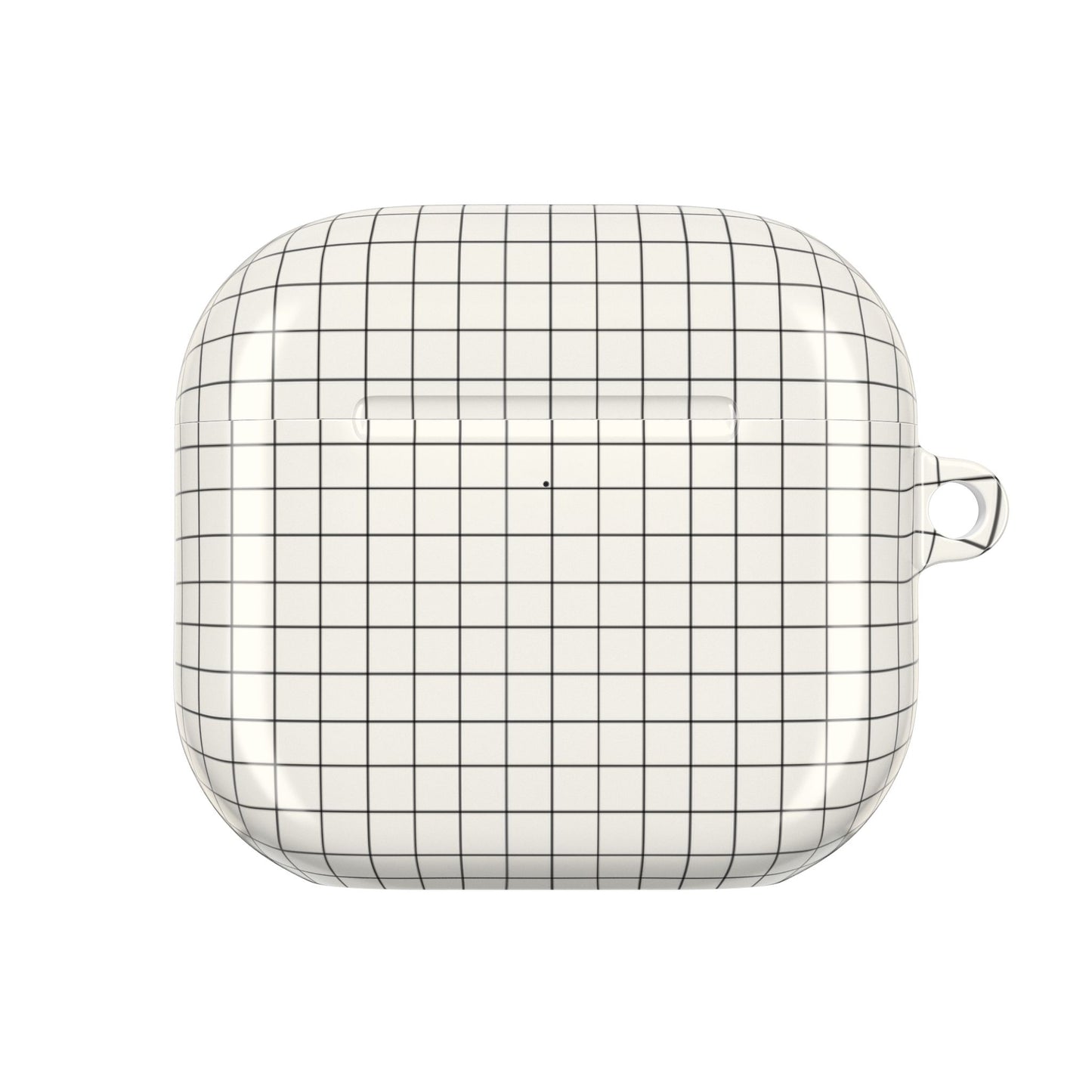 Minimal Grid Pattern AirPod Case | Black Checkered Design