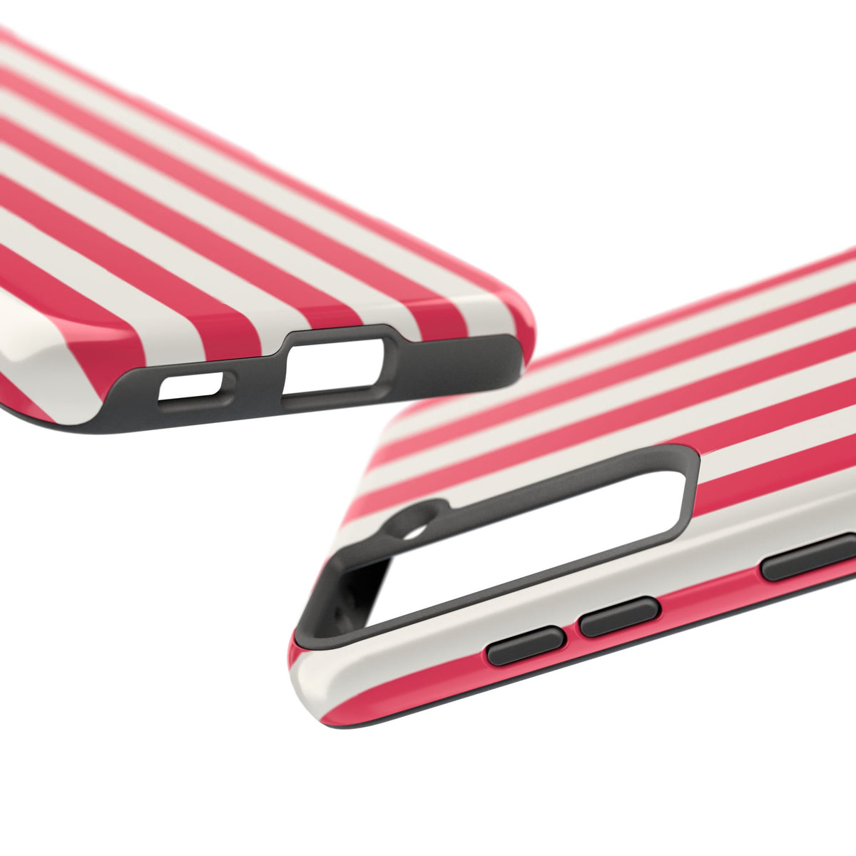 Red Strips — Red & White Vertical Stripe Tough Phone Case