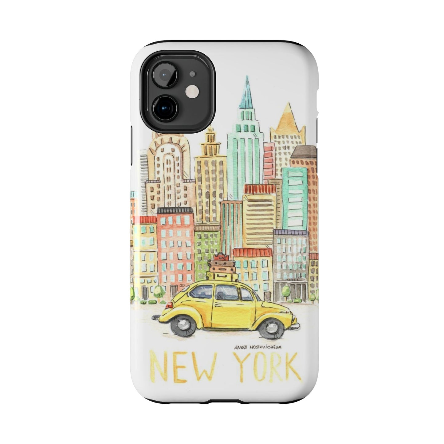 New York – New York Watercolor Skyline Tough Phone Case