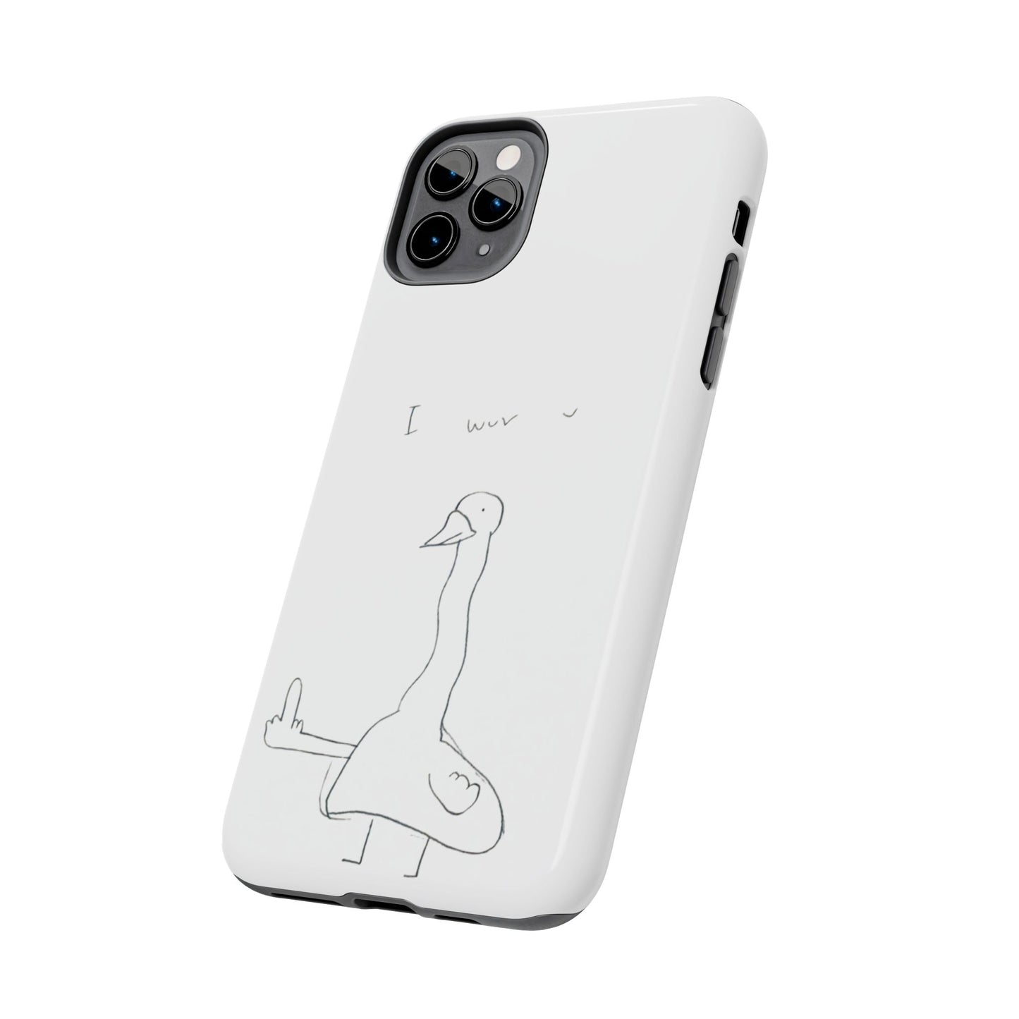 Funny Duck 'I wuv u'— Tough Phone Case
