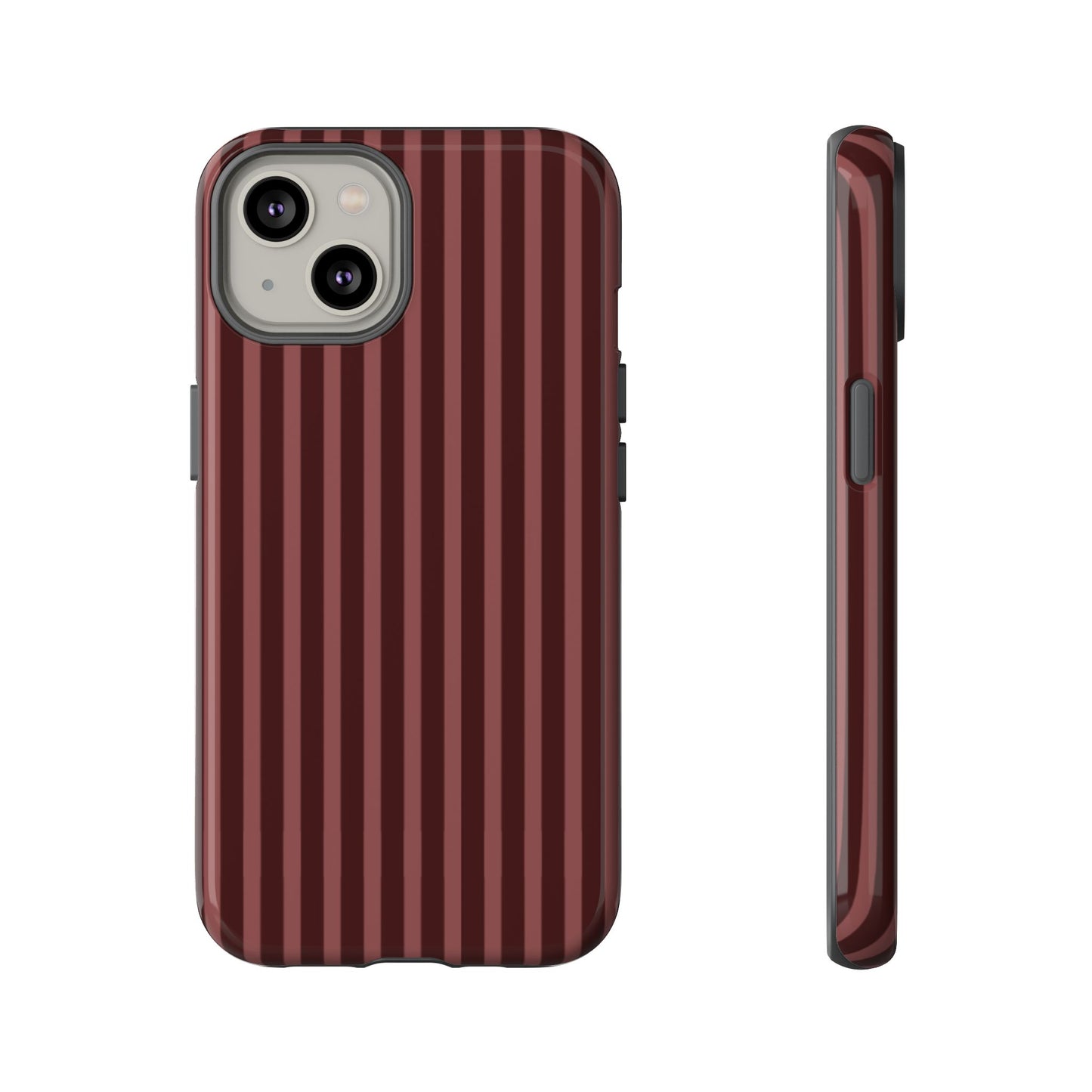 Striped Double Burgundy  — Tough Phone Case
