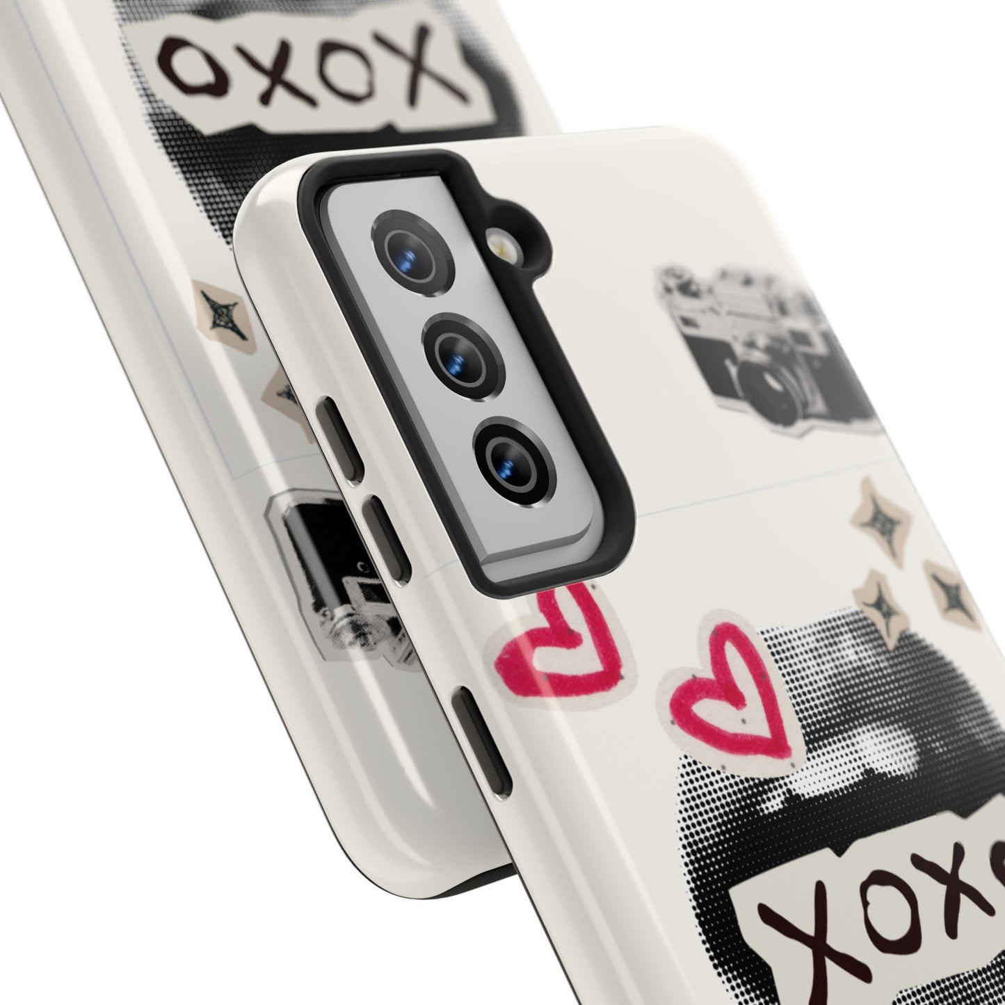 XOXO Lips Phone Case | Retro Pop Art Camera & Hearts