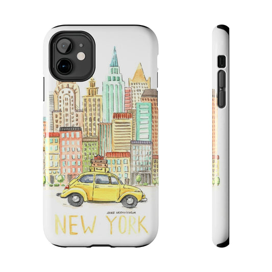 New York – New York Watercolor Skyline Tough Phone Case