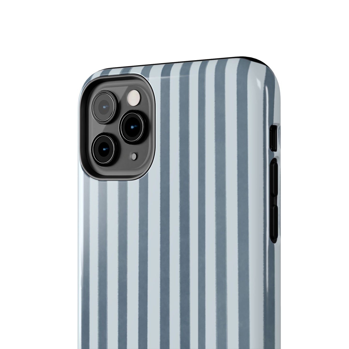 Rainy Day – Striped Tough Phone Case Blue Vertical Stripes,