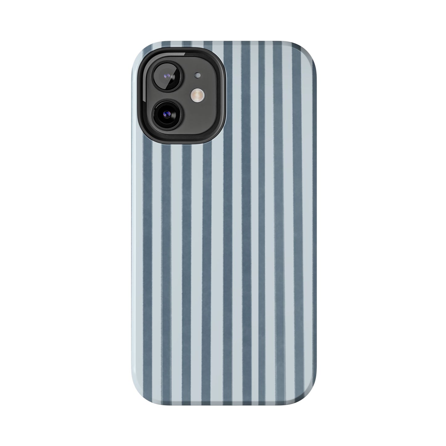 Rainy Day – Striped Tough Phone Case Blue Vertical Stripes,