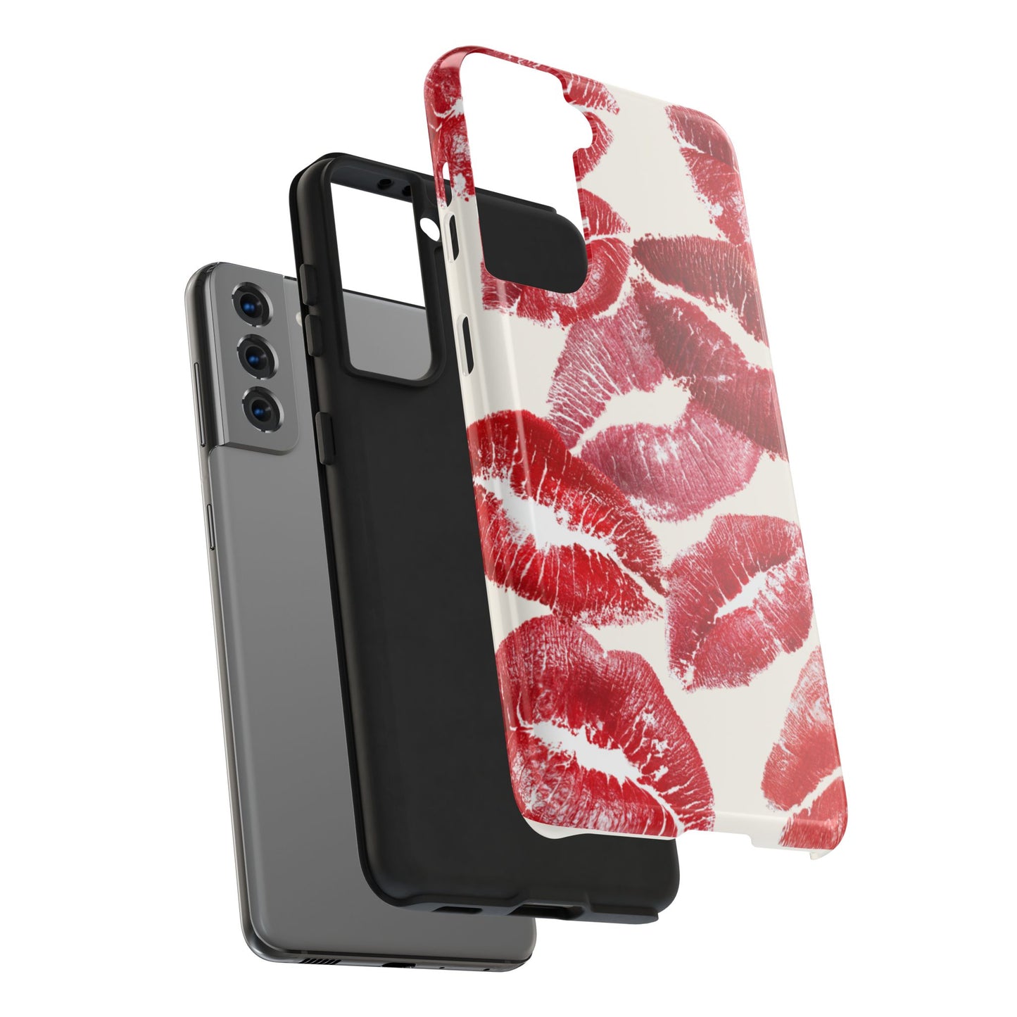 Red Lipstick Kiss Pattern Phone Case | Tough Phone Case