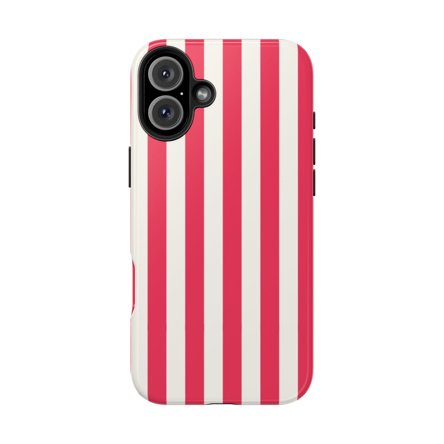 Red Strips — Red & White Vertical Stripe Tough Phone Case