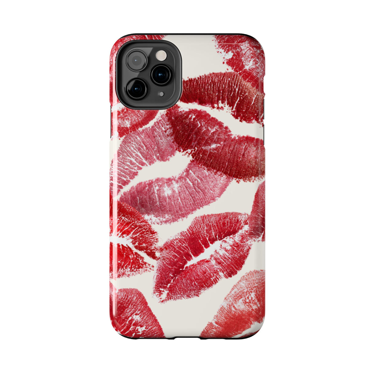 Red Lipstick Kiss Pattern Phone Case | Tough Phone Case