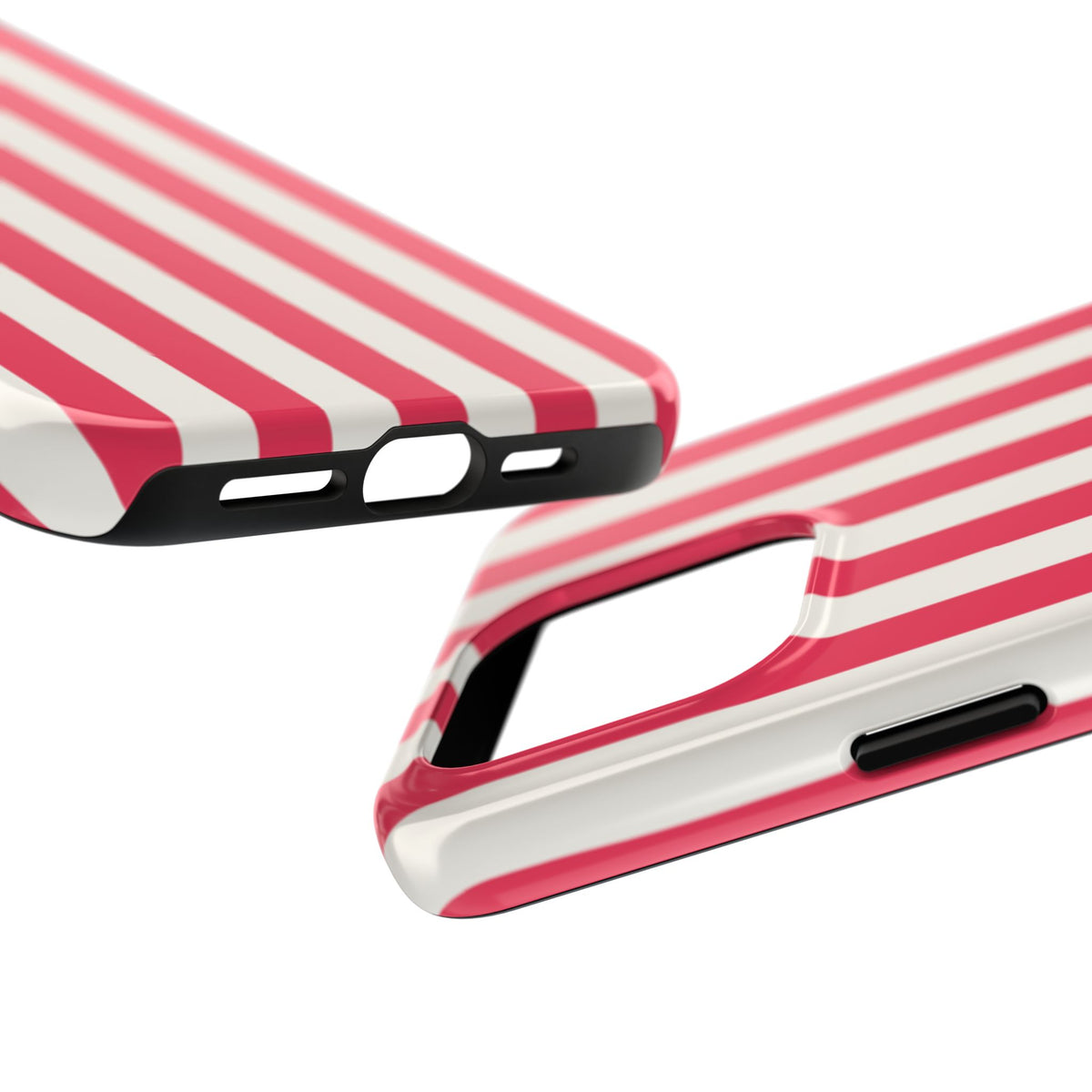Red Strips — Red & White Vertical Stripe Tough Phone Case