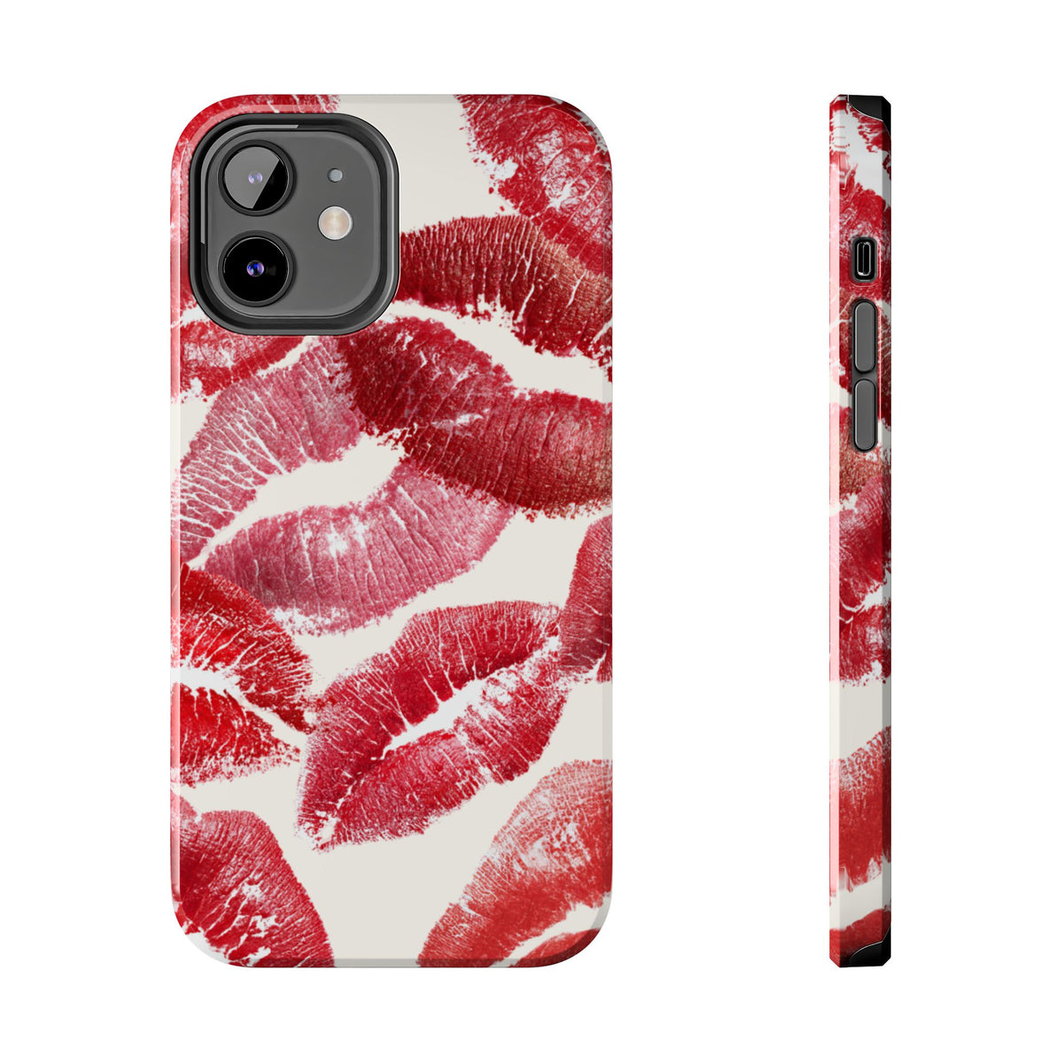 Red Lipstick Kiss Pattern Phone Case | Tough Phone Case