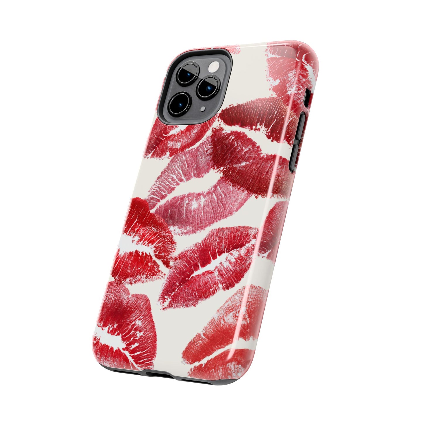 Red Lipstick Kiss Pattern Phone Case | Tough Phone Case