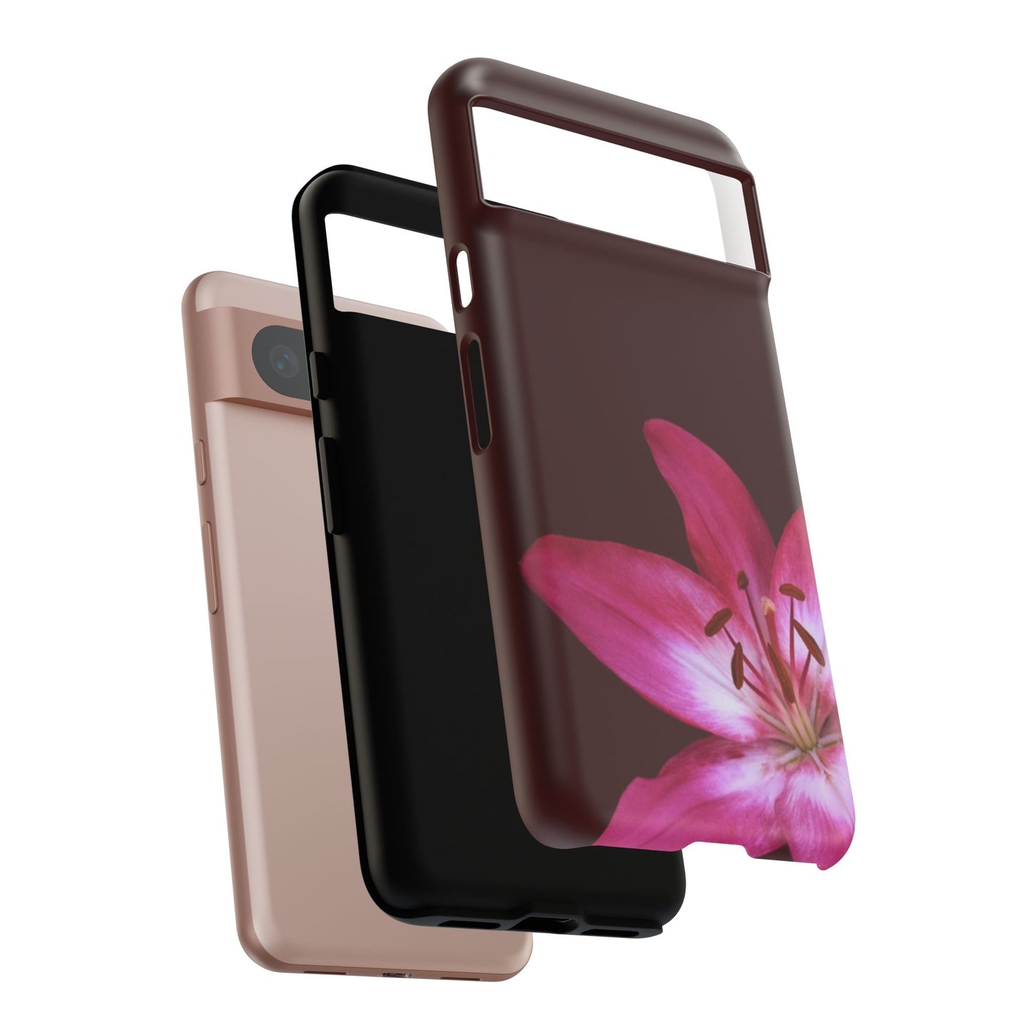 Burgundy Lily Floral – Phone Case Tough Case