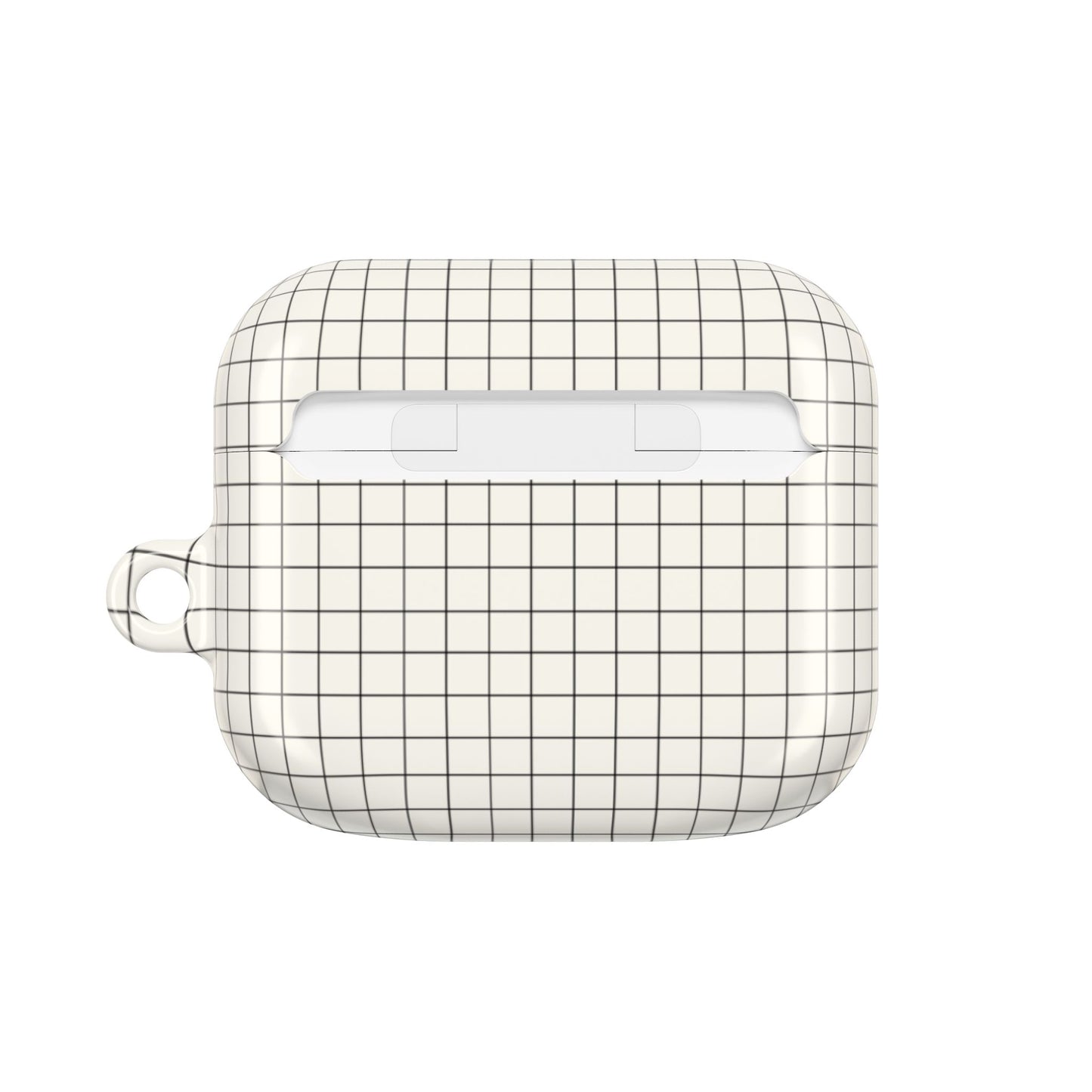 Minimal Grid Pattern AirPod Case | Black Checkered Design