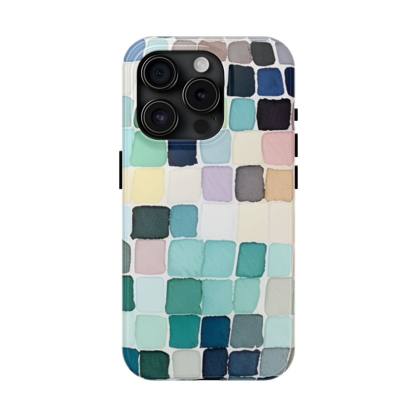 Watercolor —  Abstract Mosaic Tough Phone Case Pastel Tile Protective Cover