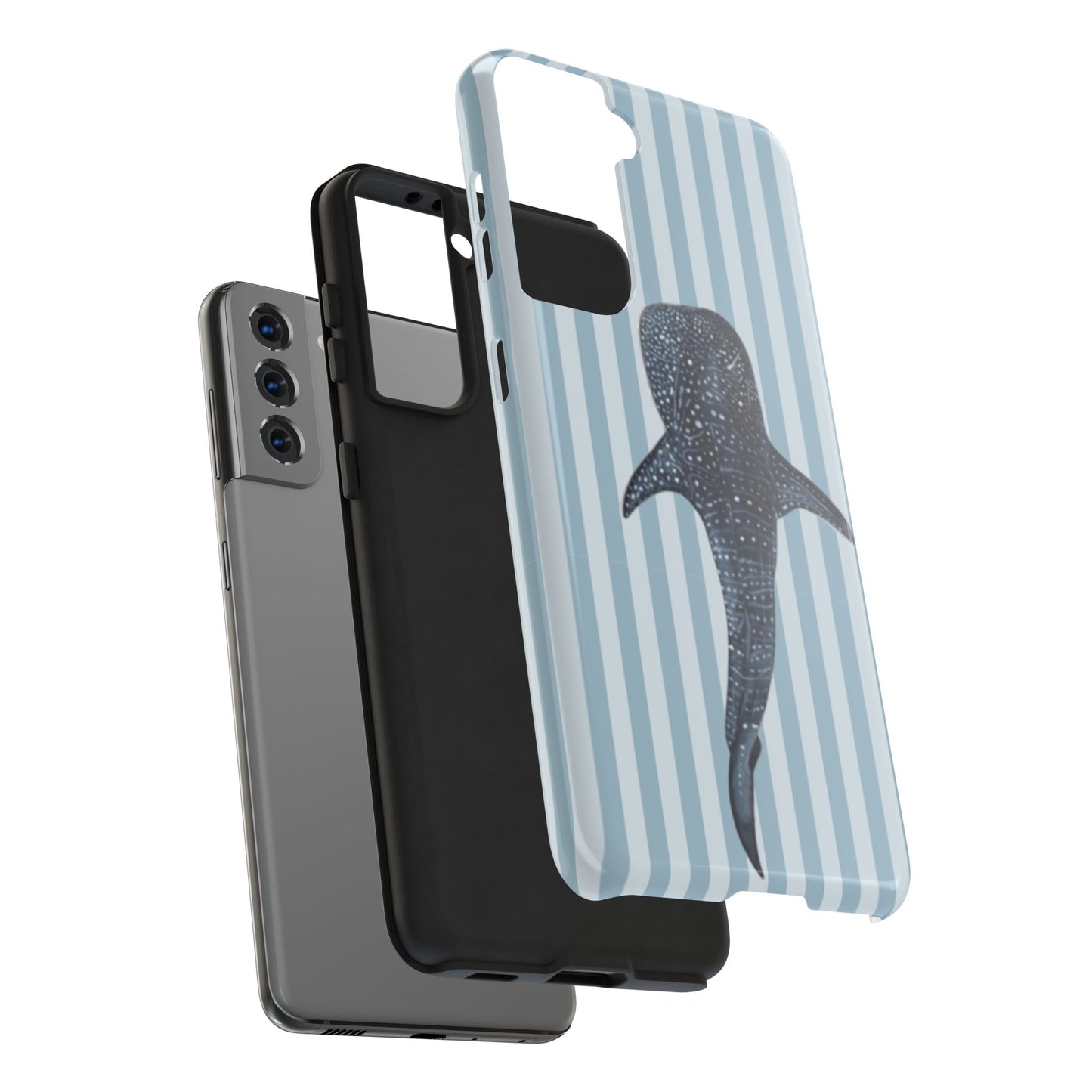 Deep Sea  — Blue Striped Tough Protective Cover
