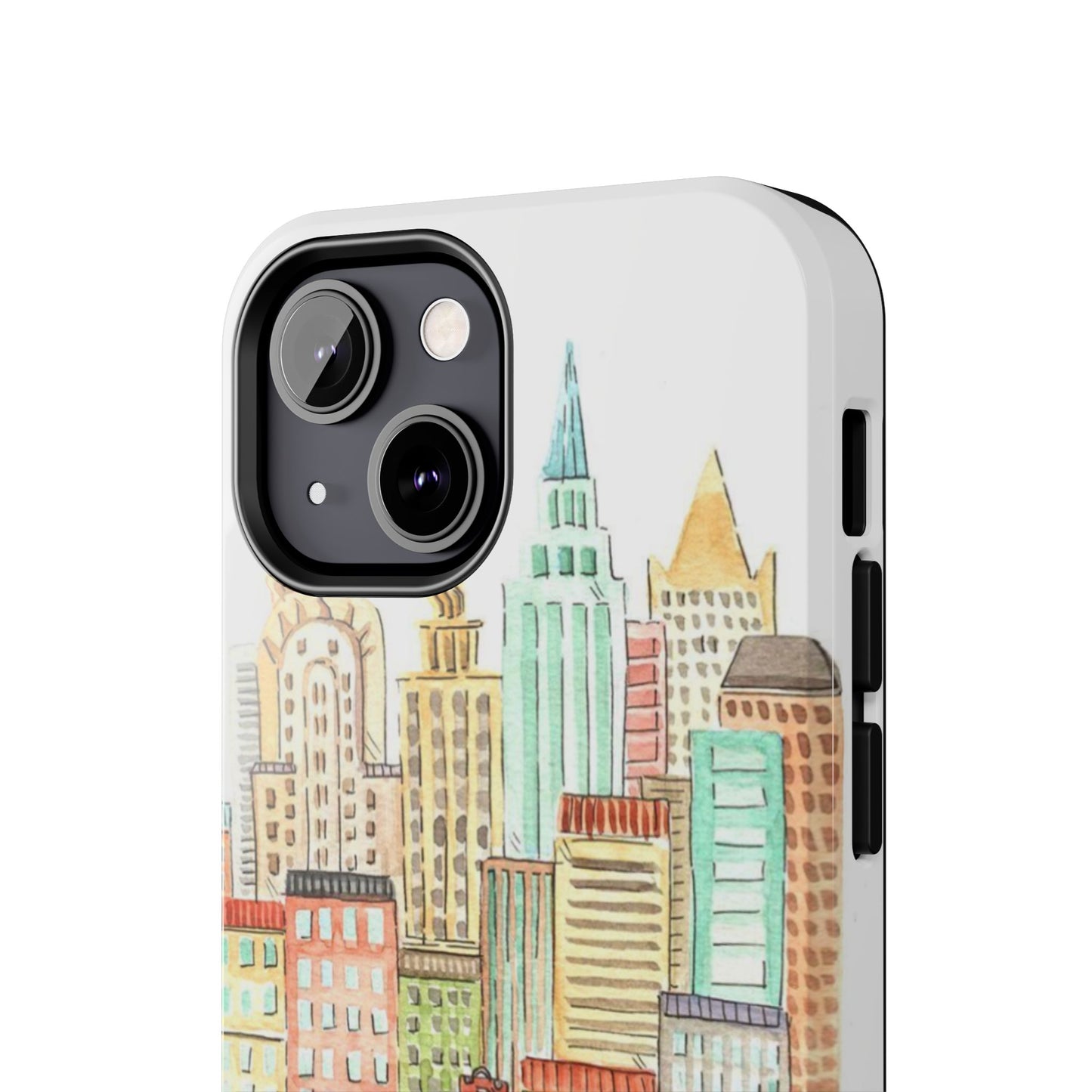 New York – New York Watercolor Skyline Tough Phone Case