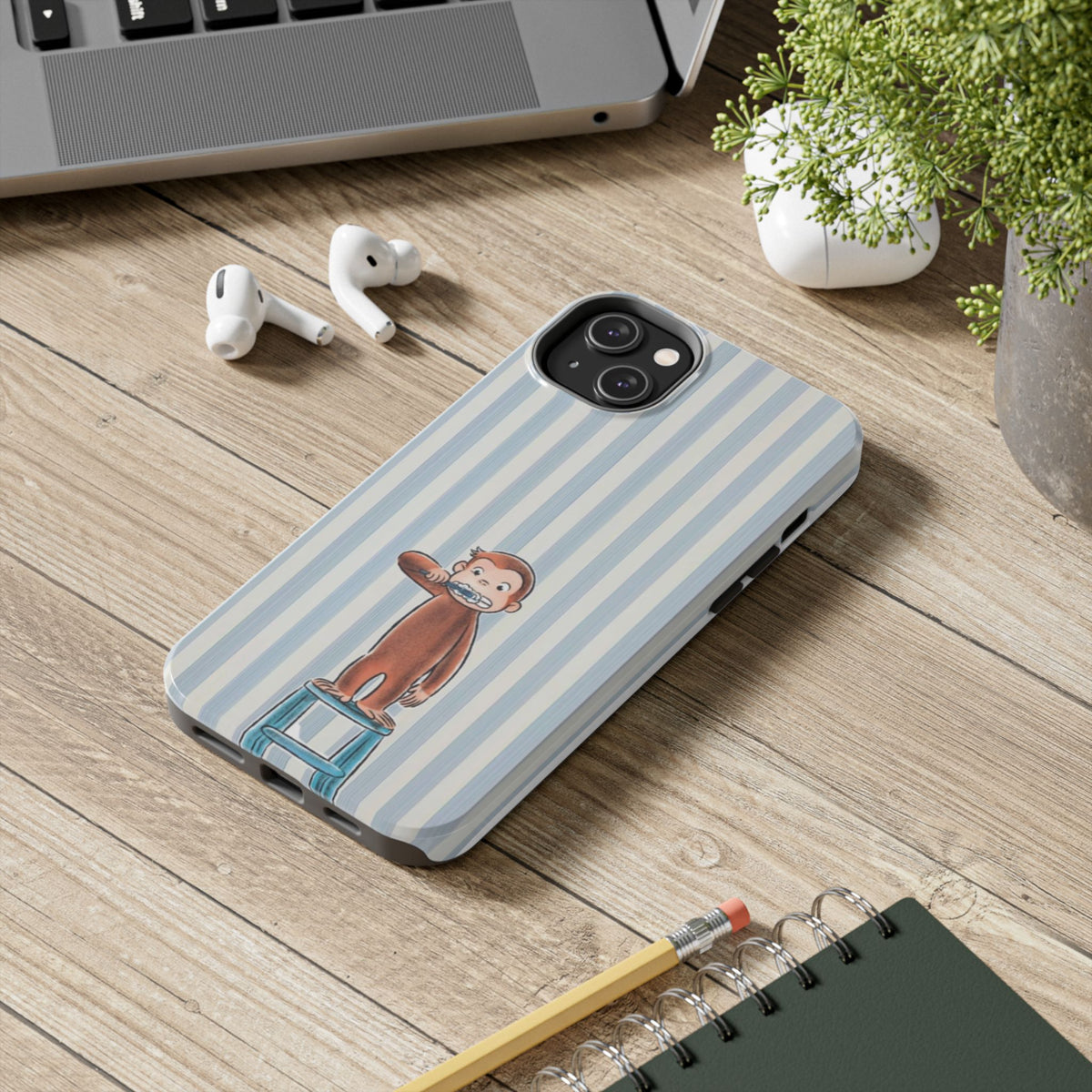Curious George, Brushing Teeth — Monkey Brushing Tooth Tough Phone Case