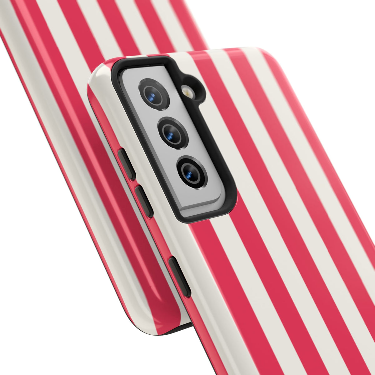Red Strips — Red & White Vertical Stripe Tough Phone Case