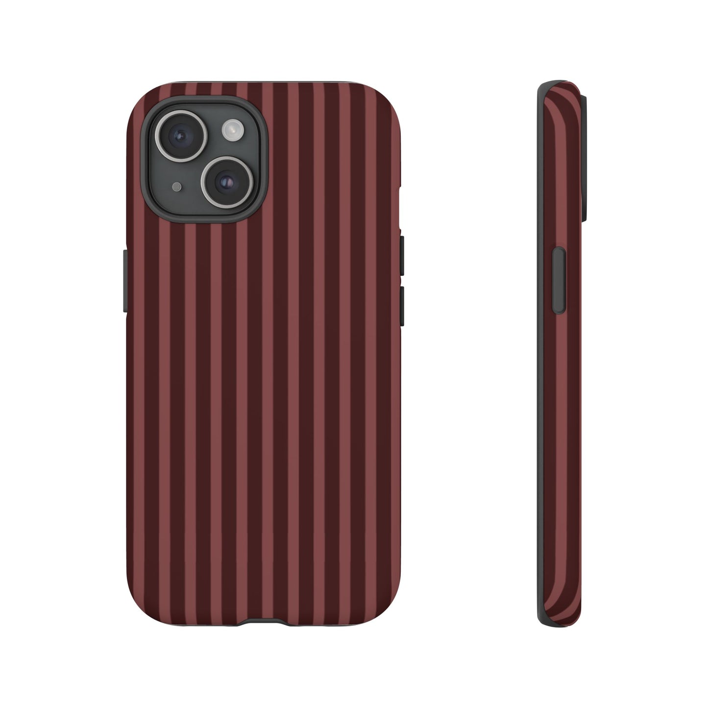 Striped Double Burgundy  — Tough Phone Case