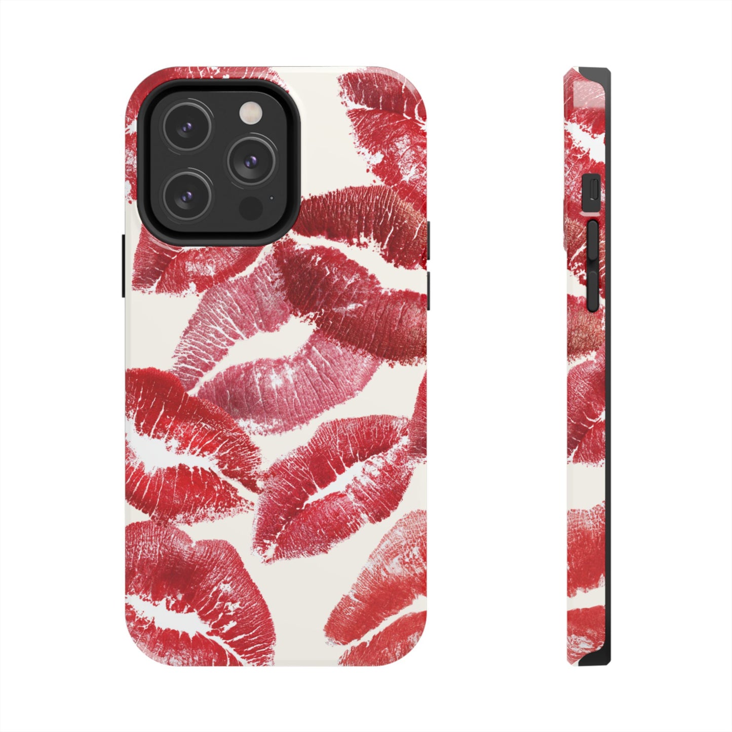 Red Lipstick Kiss Pattern Phone Case | Tough Phone Case