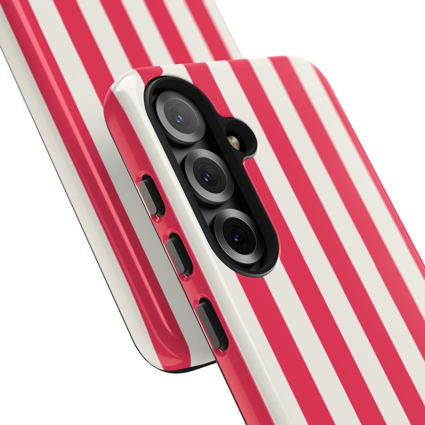 Red Strips — Red & White Vertical Stripe Tough Phone Case