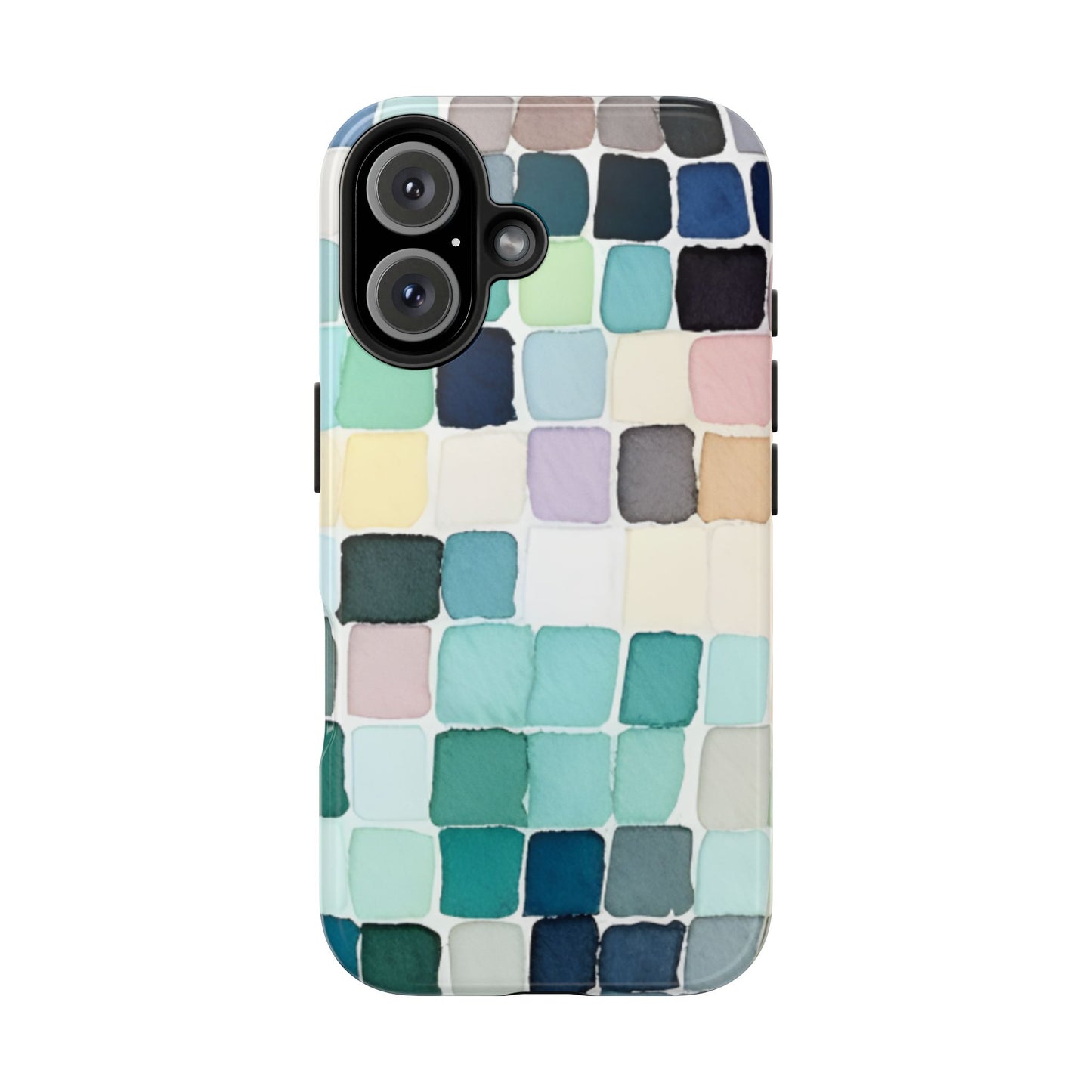 Watercolor —  Abstract Mosaic Tough Phone Case Pastel Tile Protective Cover