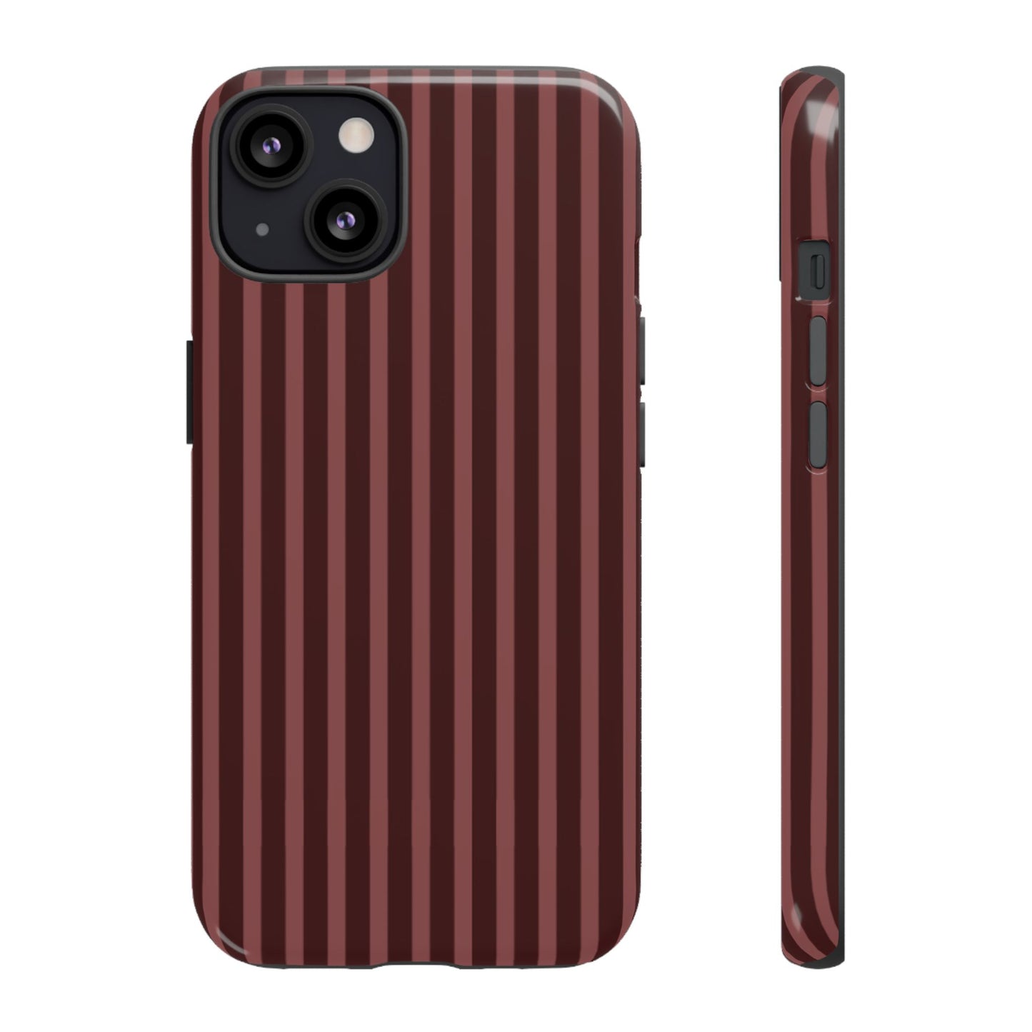 Striped Double Burgundy  — Tough Phone Case