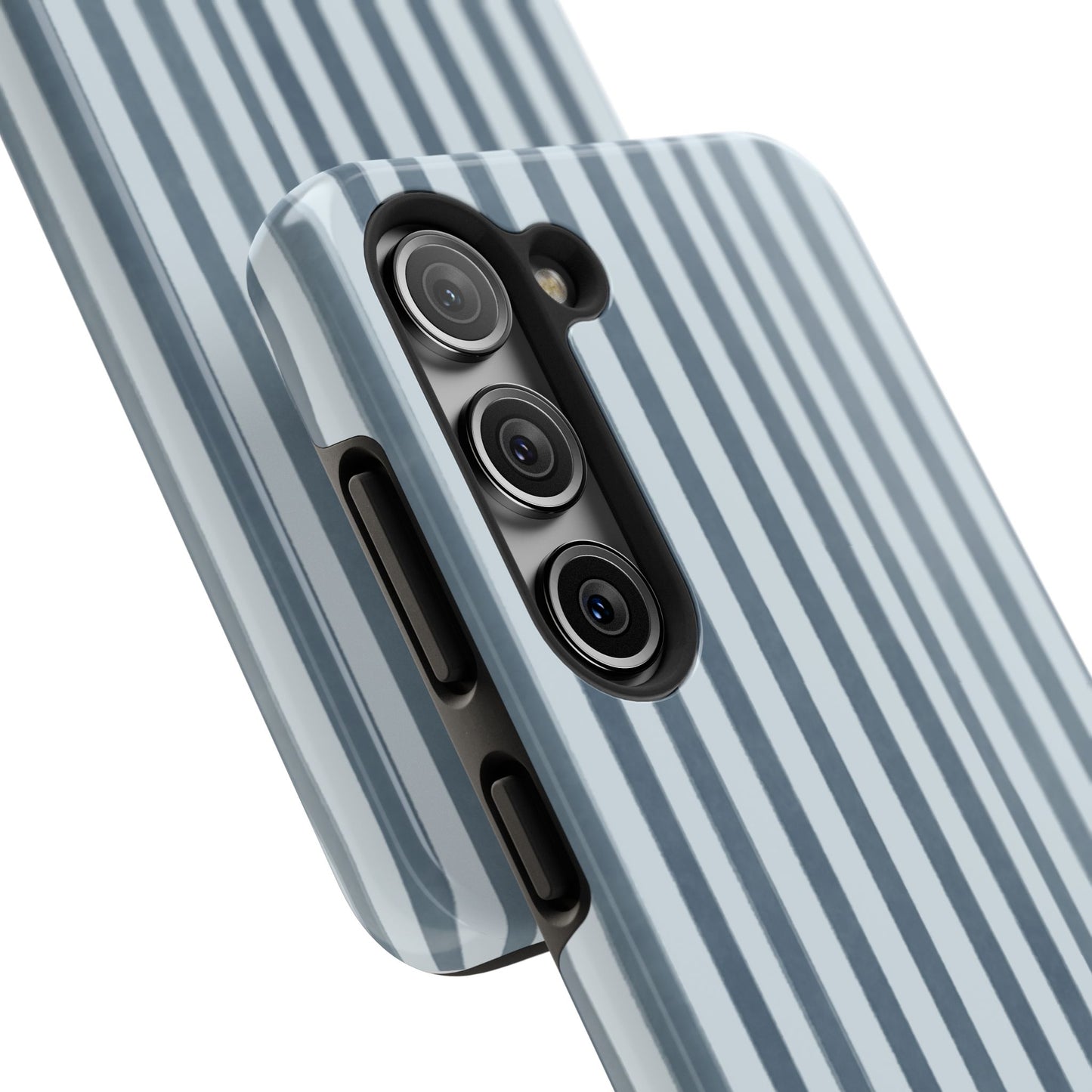 Rainy Day – Striped Tough Phone Case Blue Vertical Stripes,