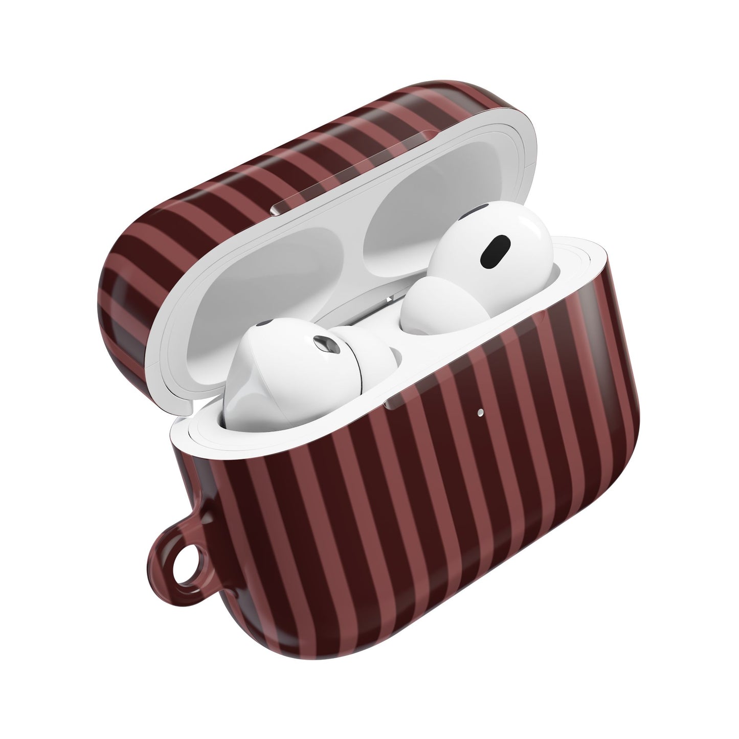 Striped Double Burgundy  —  AirPod Case