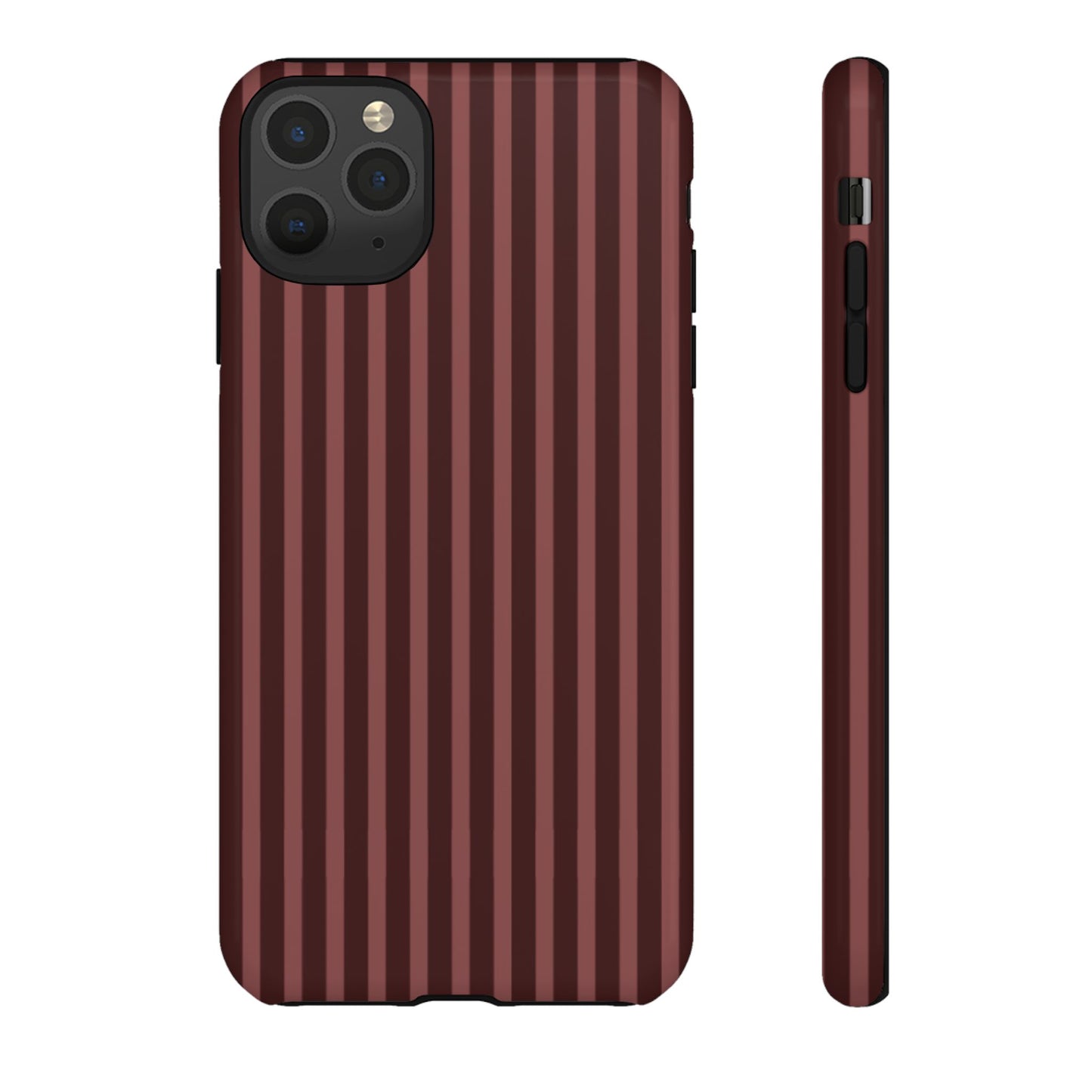 Striped Double Burgundy  — Tough Phone Case