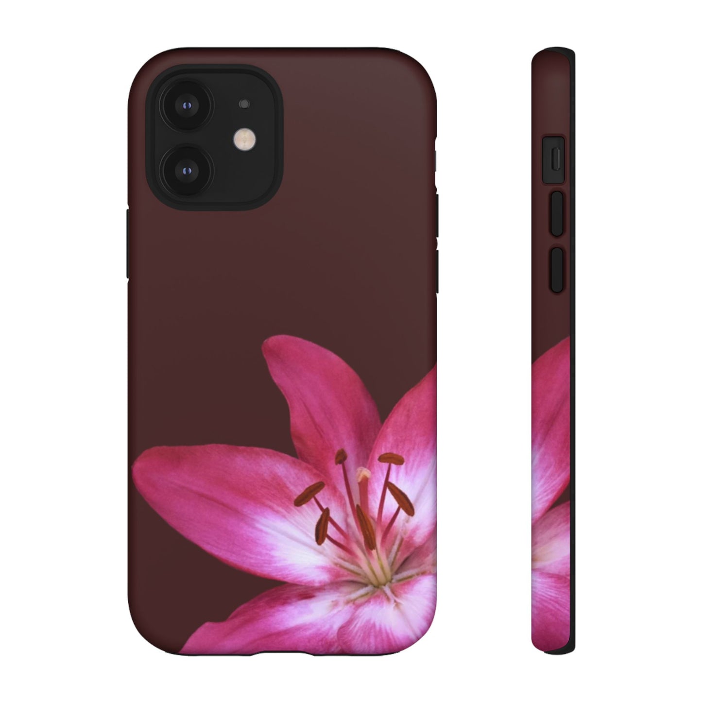 Burgundy Lily Floral – Phone Case Tough Case