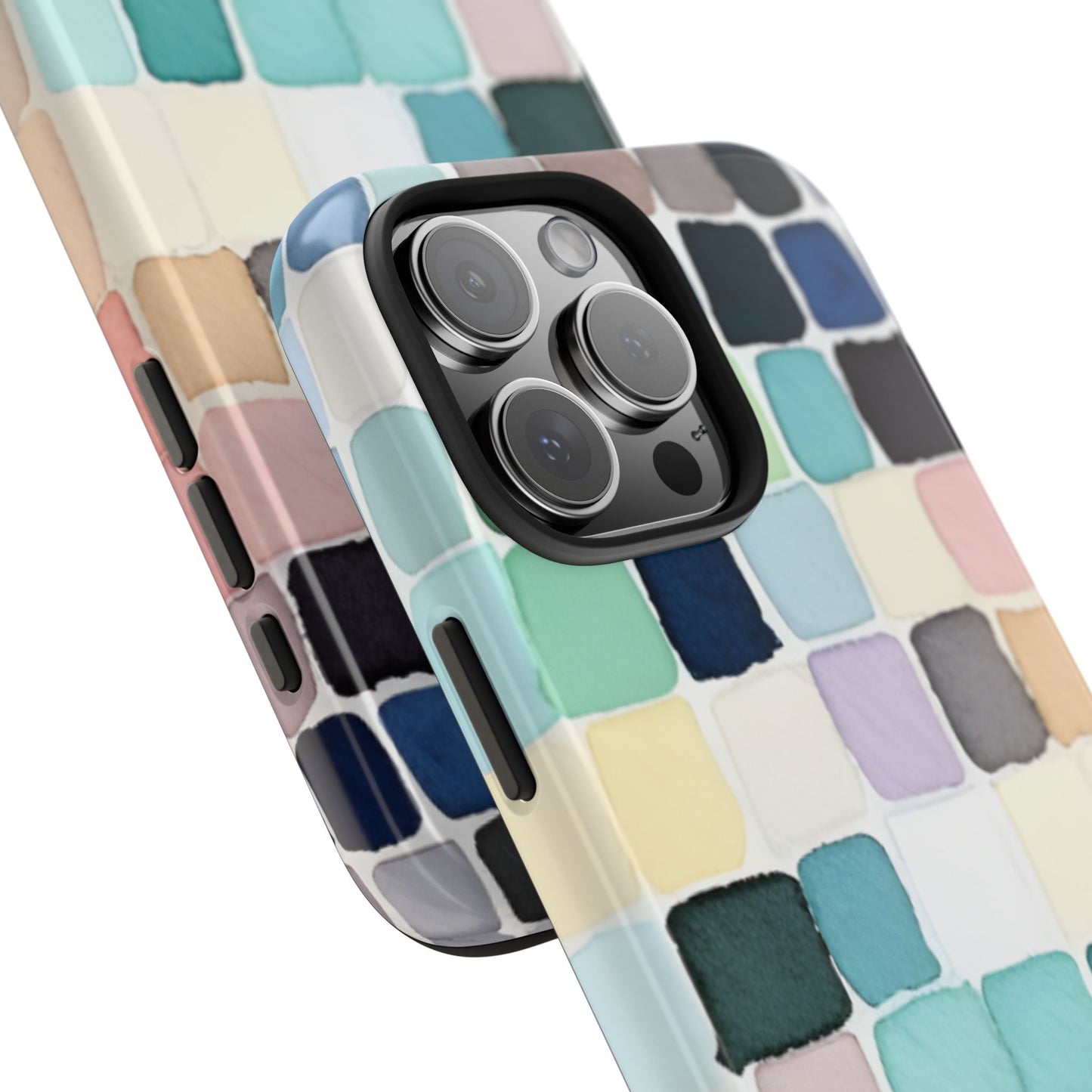 Watercolor —  Abstract Mosaic Tough Phone Case Pastel Tile Protective Cover