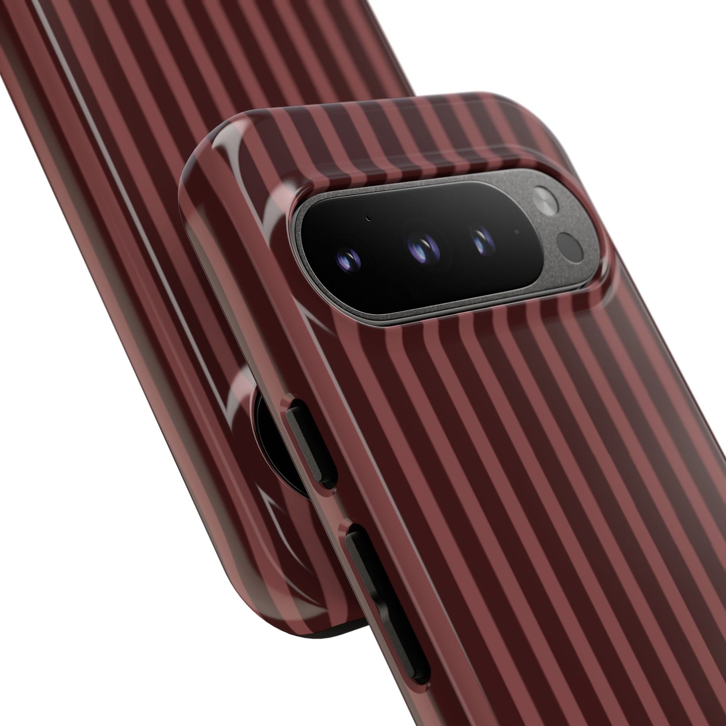 Striped Double Burgundy  — Tough Phone Case
