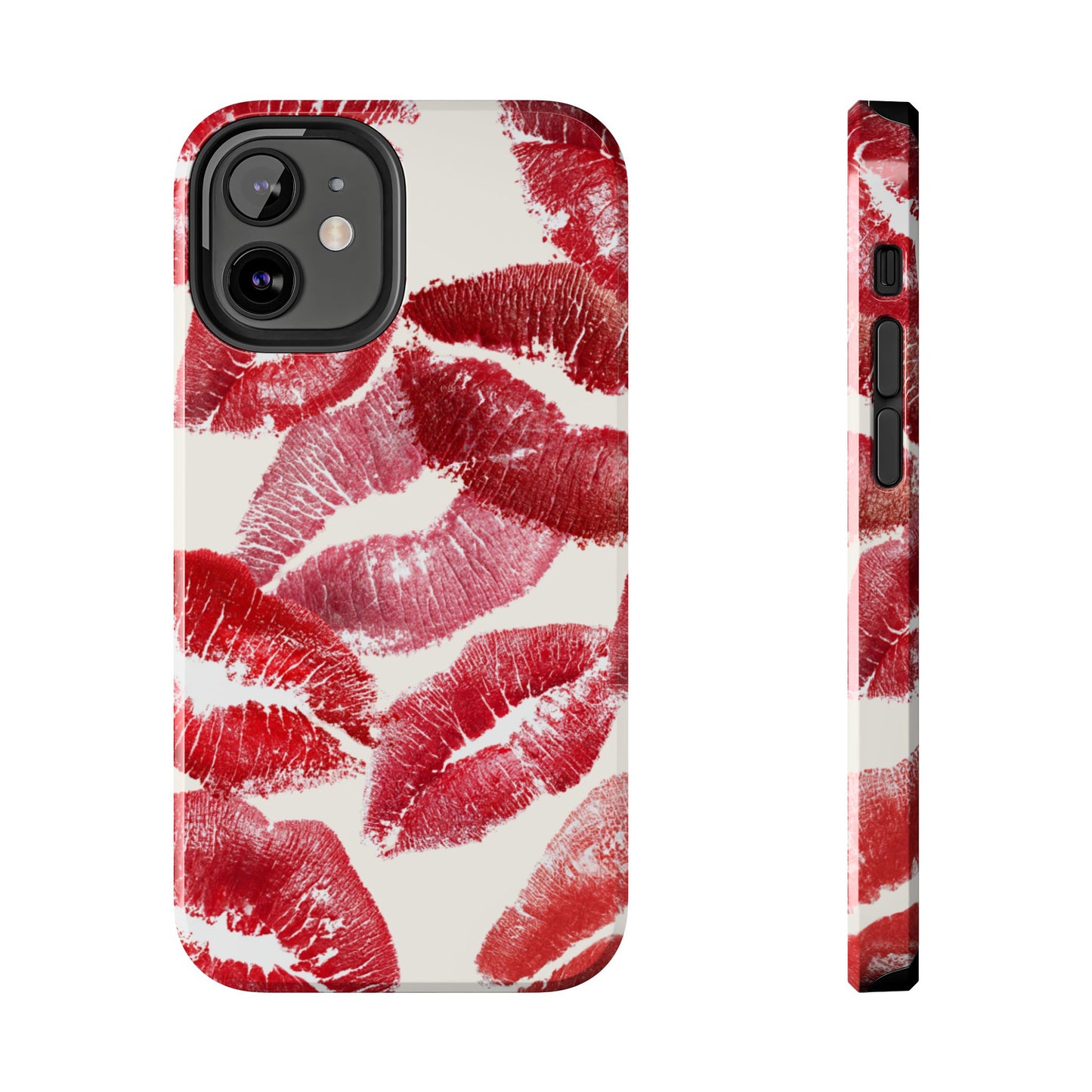 Red Lipstick Kiss Pattern Phone Case | Tough Phone Case