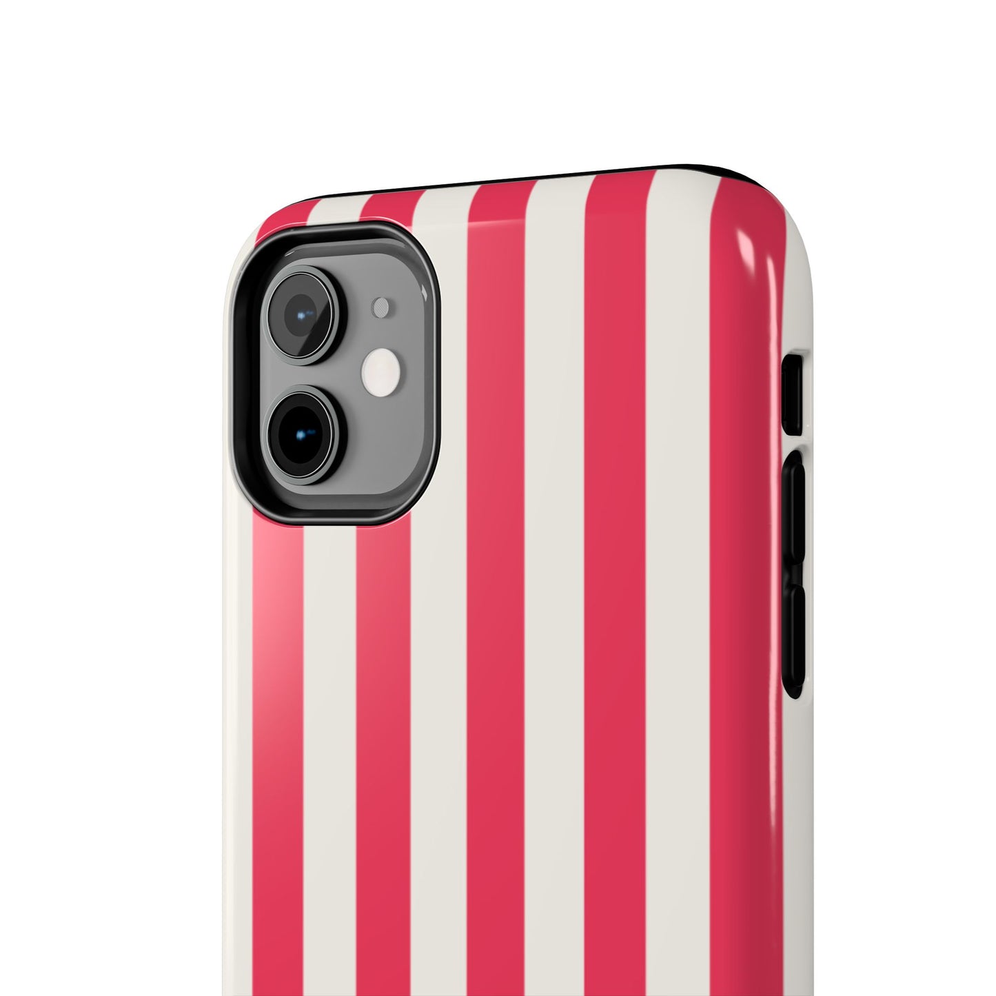 Red Strips — Red & White Vertical Stripe Tough Phone Case