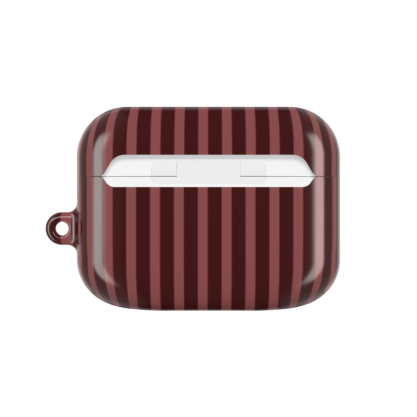 Striped Double Burgundy  —  AirPod Case