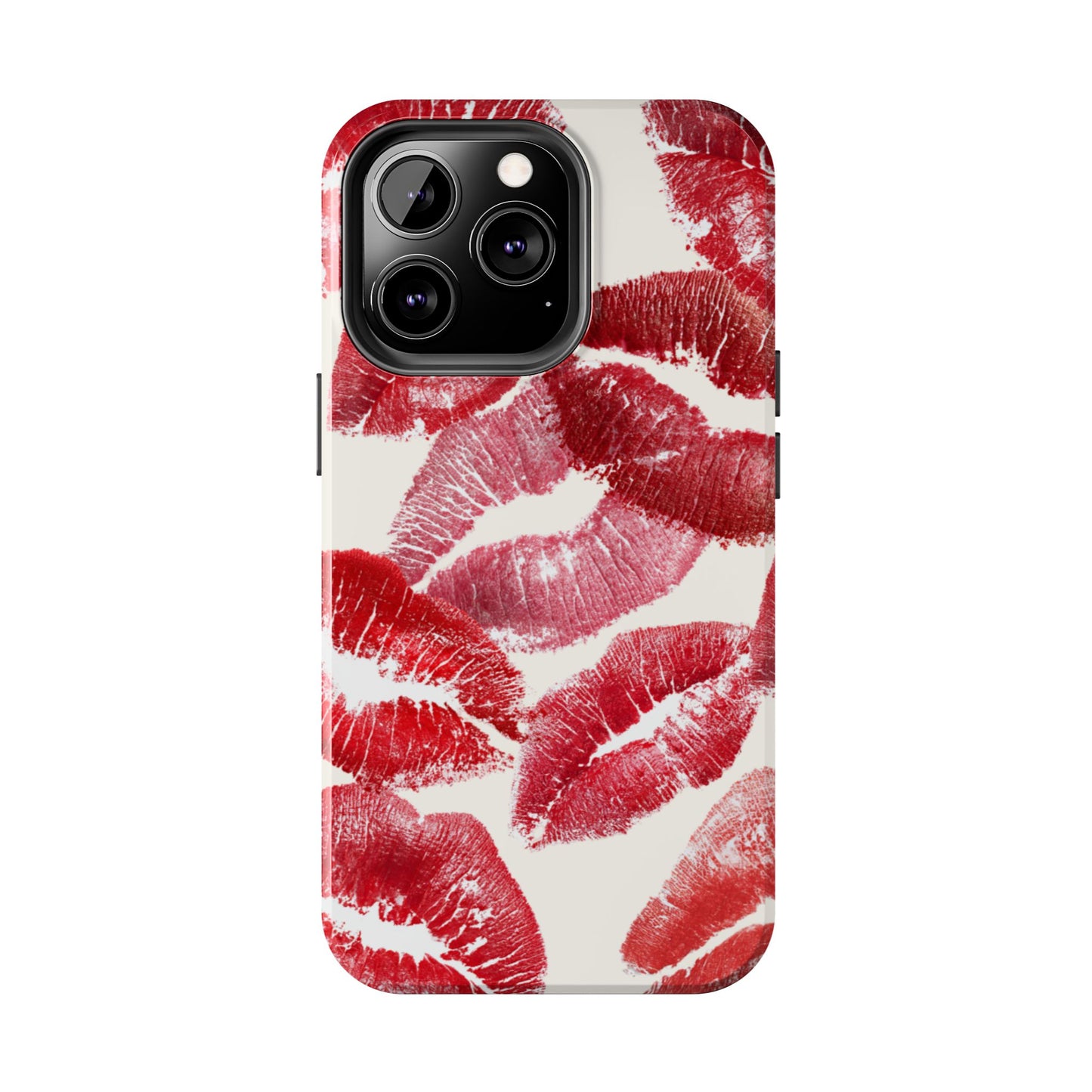 Red Lipstick Kiss Pattern Phone Case | Tough Phone Case