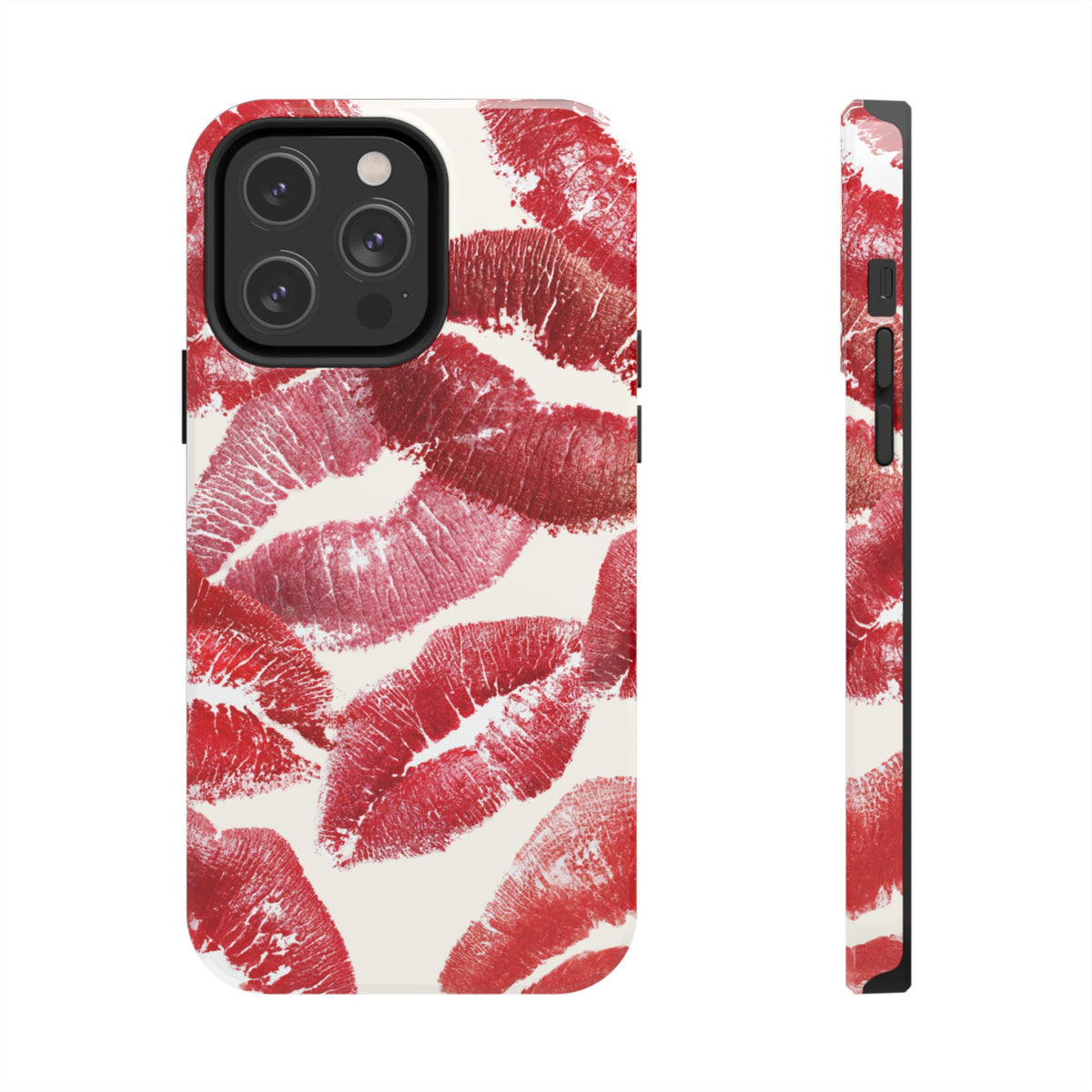 Red Lipstick Kiss Pattern Phone Case | Tough Phone Case