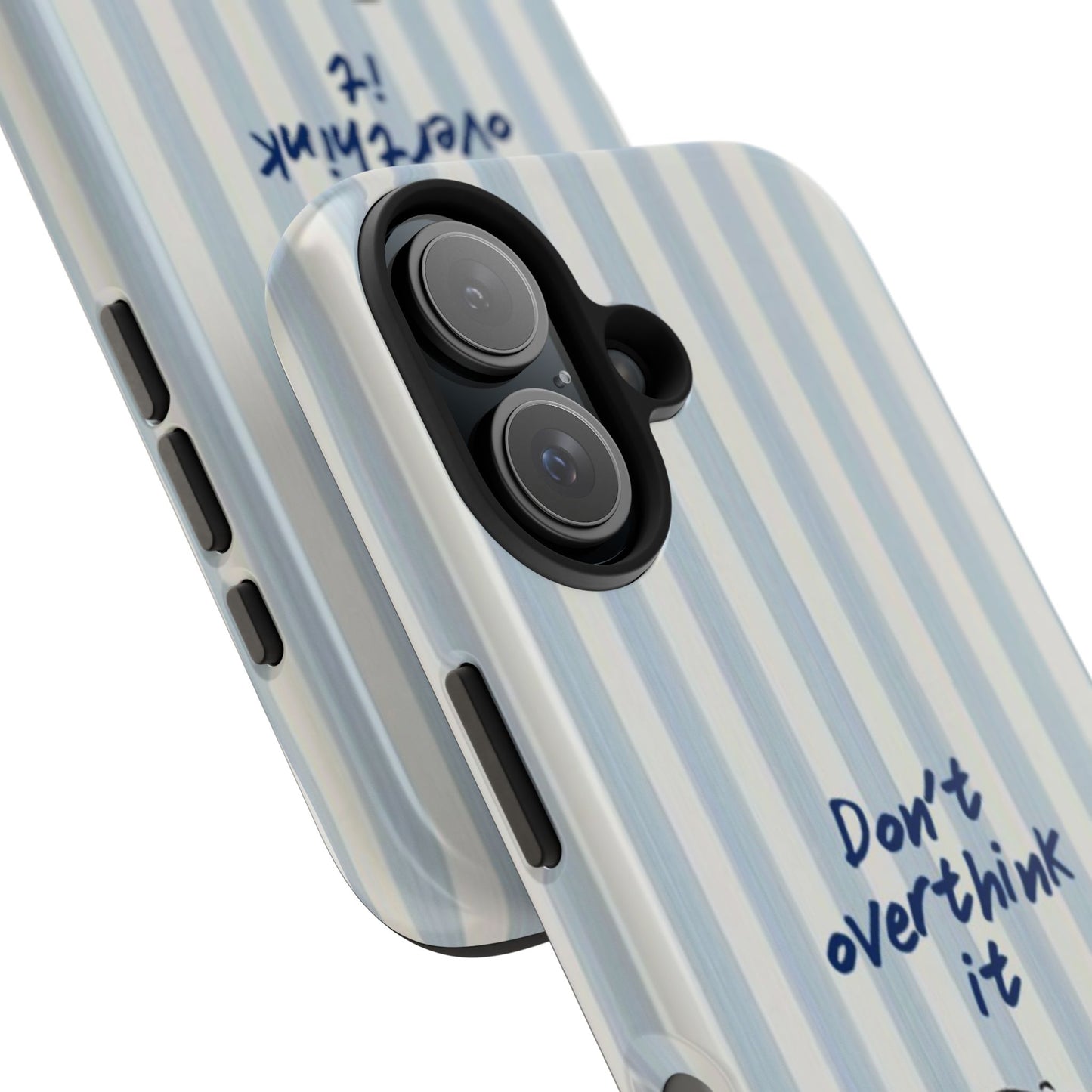 Snoopy "Don't Overthink It" Tough Phone Case — Striped Protective Cover