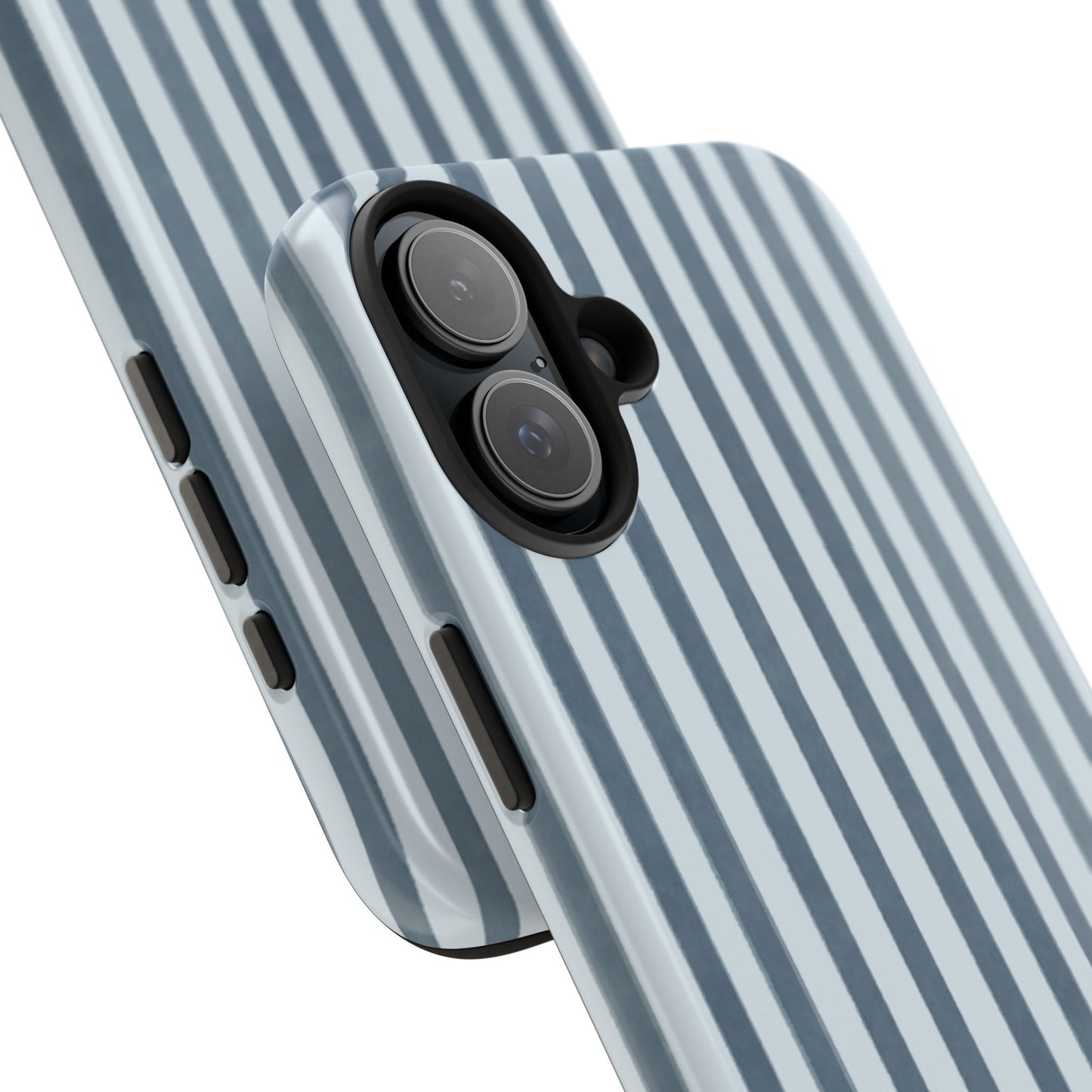 Rainy Day – Striped Tough Phone Case Blue Vertical Stripes,