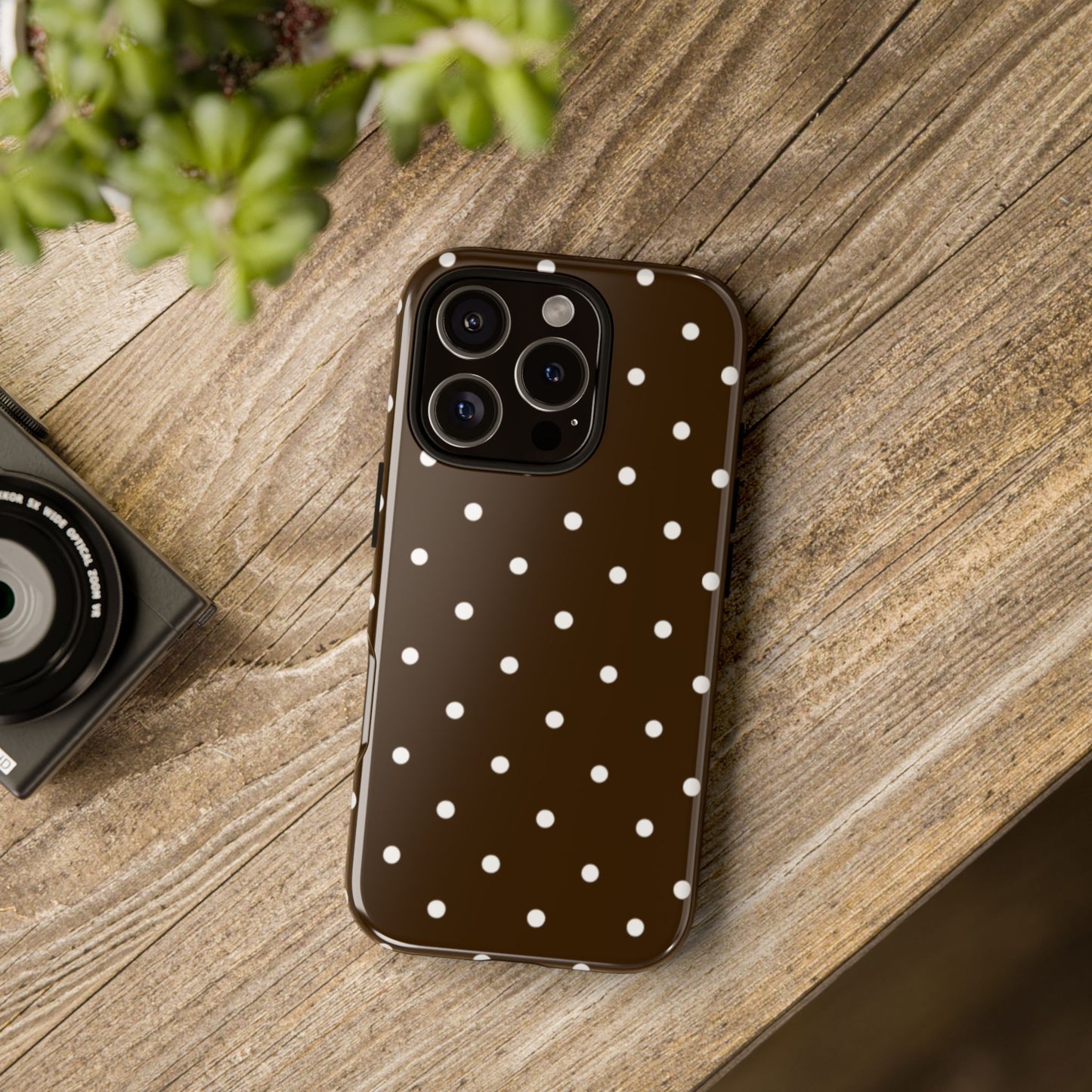 Cacao Polka Dot  — Phone Case Tough Case