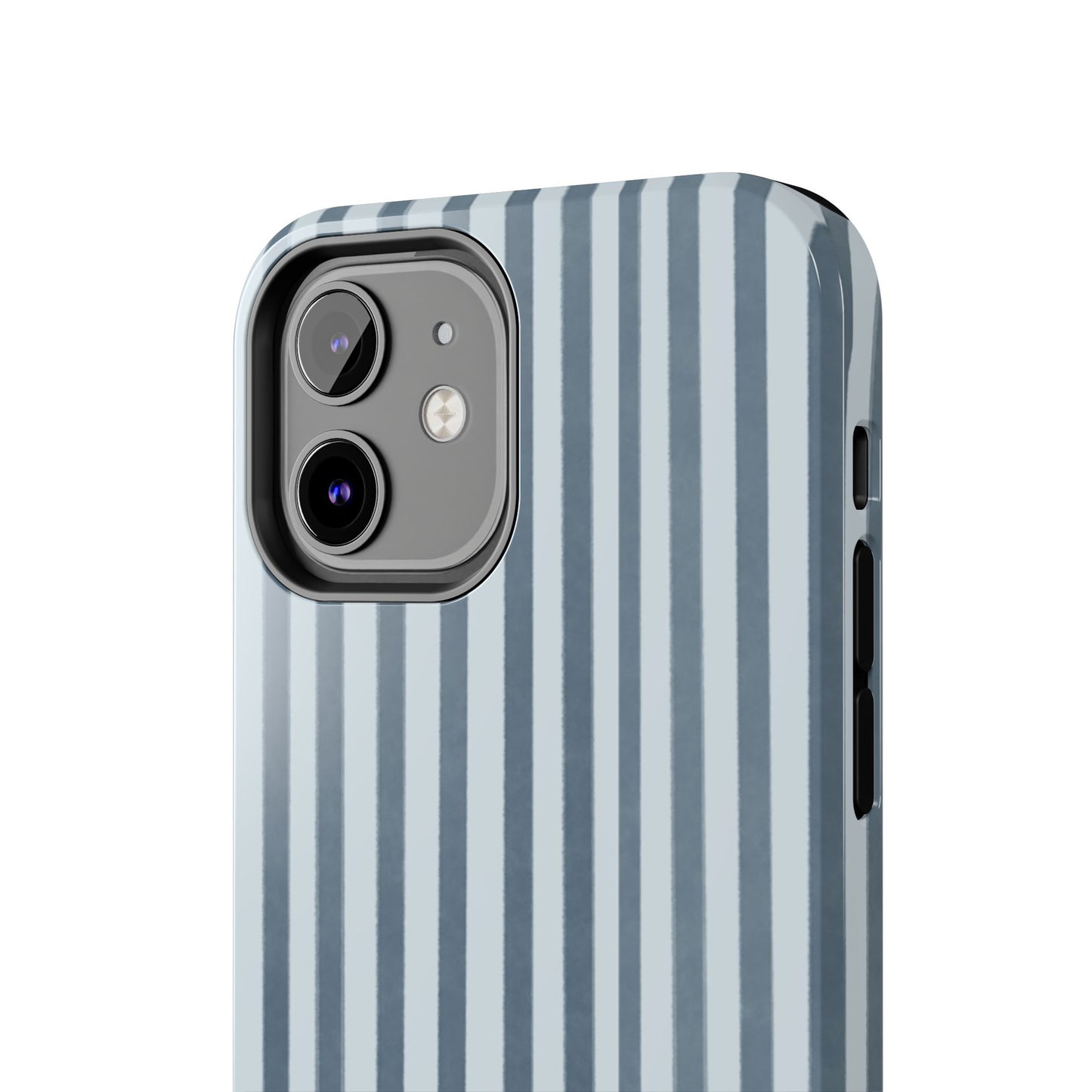 Rainy Day – Striped Tough Phone Case Blue Vertical Stripes,